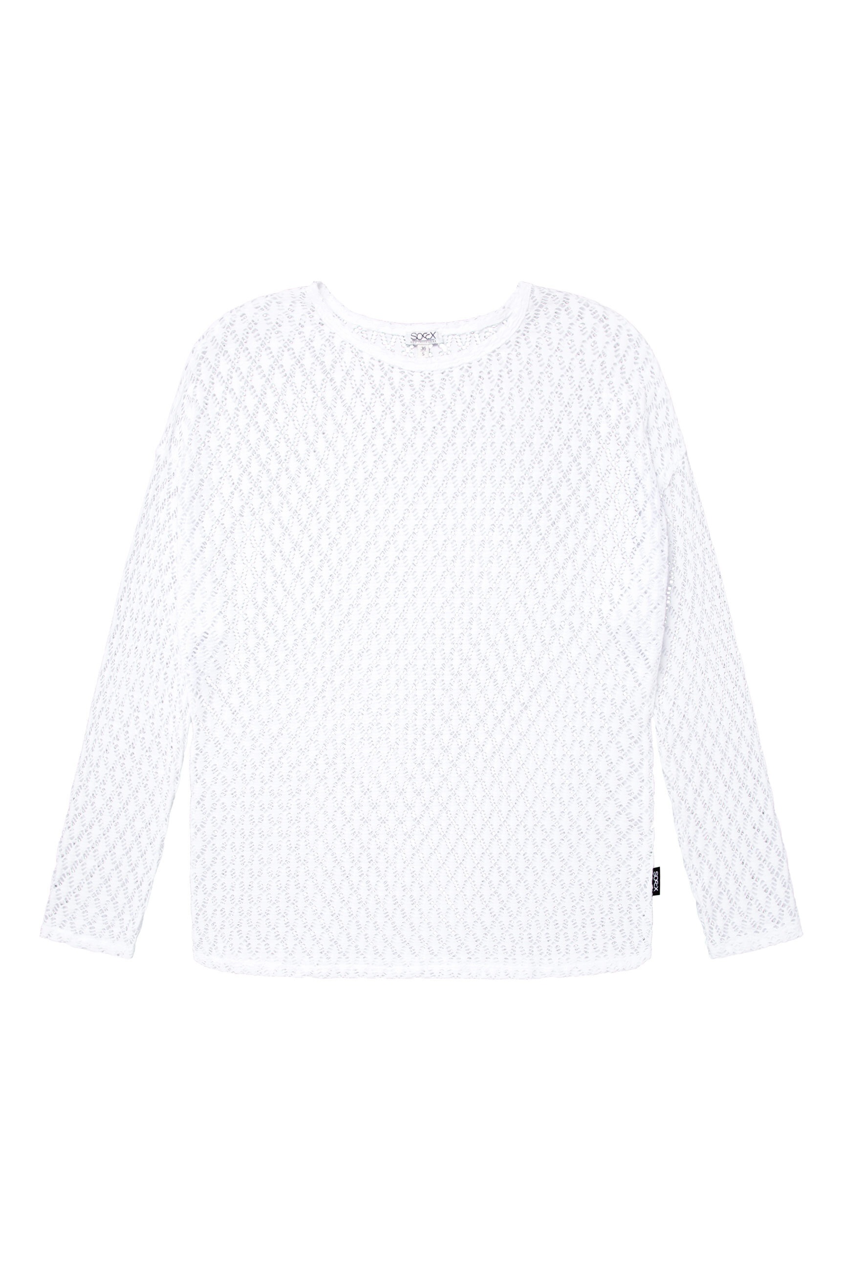SOCCX Langarmshirt, mit Lochmuster günstig online kaufen