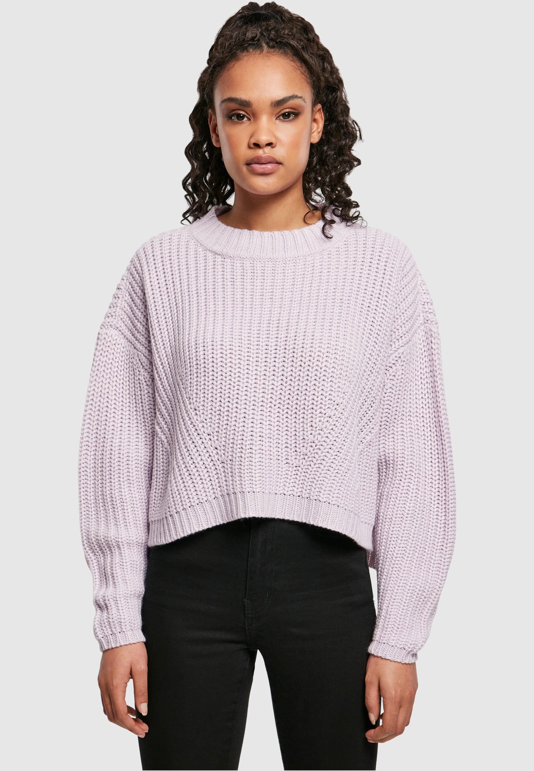 URBAN CLASSICS Rundhalspullover »Urban Classics Damen Ladies Wide Oversize Sweater«, (1 tlg.)