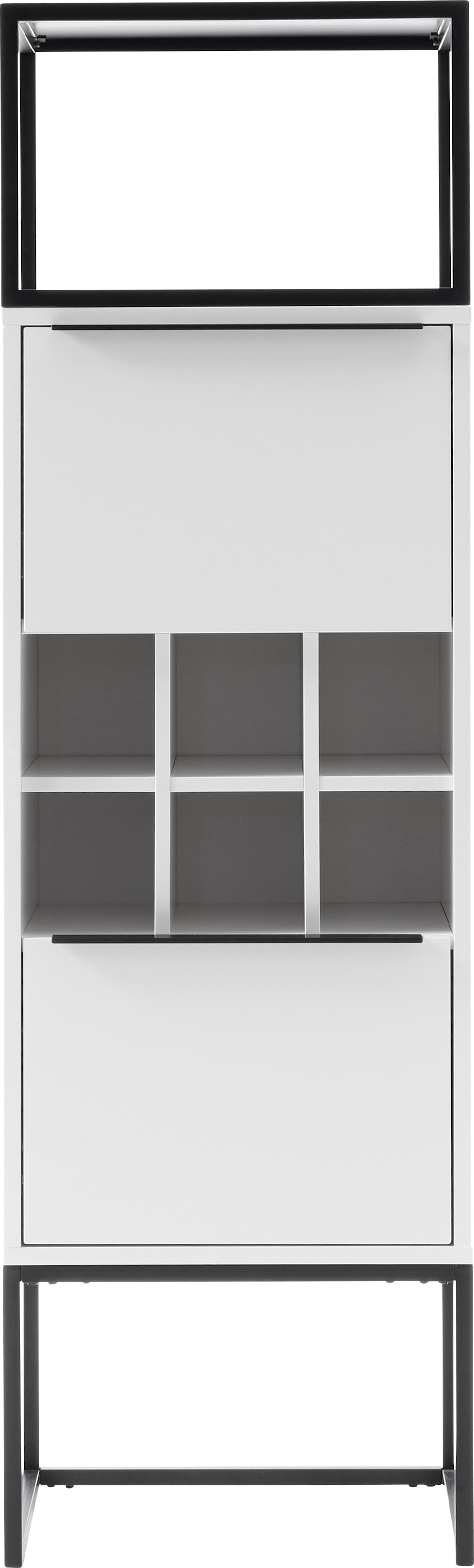 HBZ Highboard »Lille«, (1 St.), mit LED-Beleuchtung, Wohnzimmerschrank in Eiche Artisan NB