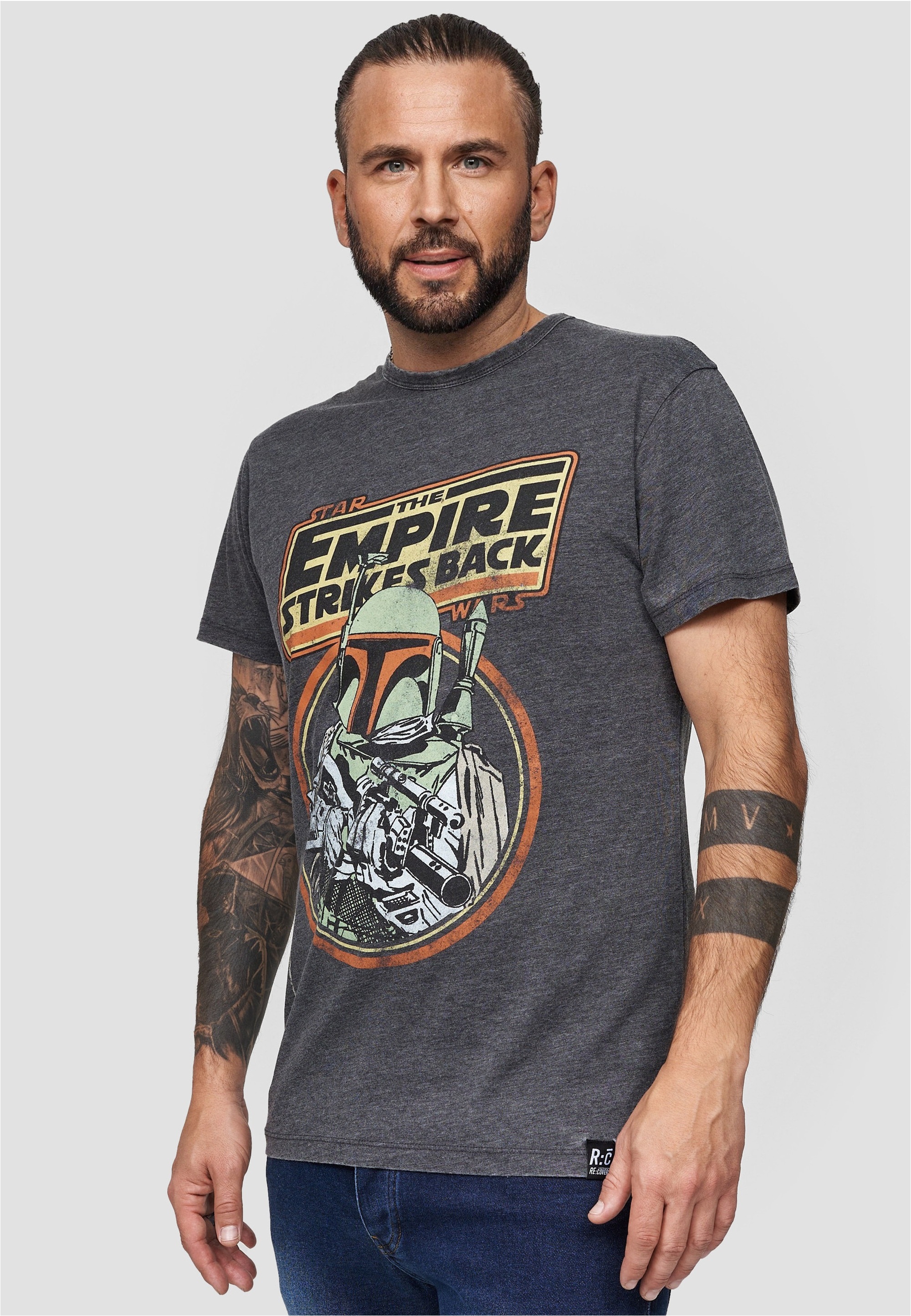 Recovered T-Shirt »Star Wars The Empire Strikes Back Boba Fett«, mit coolem Boba Fett-Print