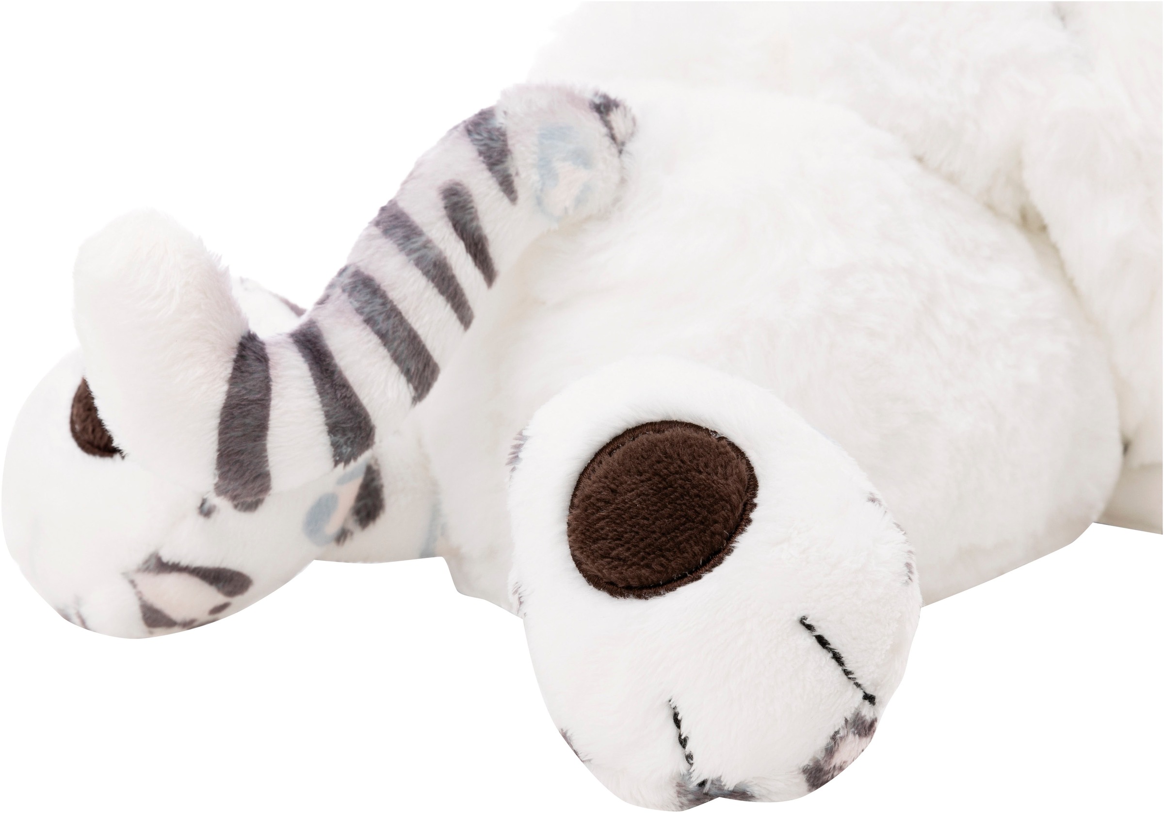 Nici Kuscheltier »Winter, Schneeleopard Eleni Snowbell, 30 cm liegend«, liegend; enthält recyceltes Material (Global Recycled Standard)
