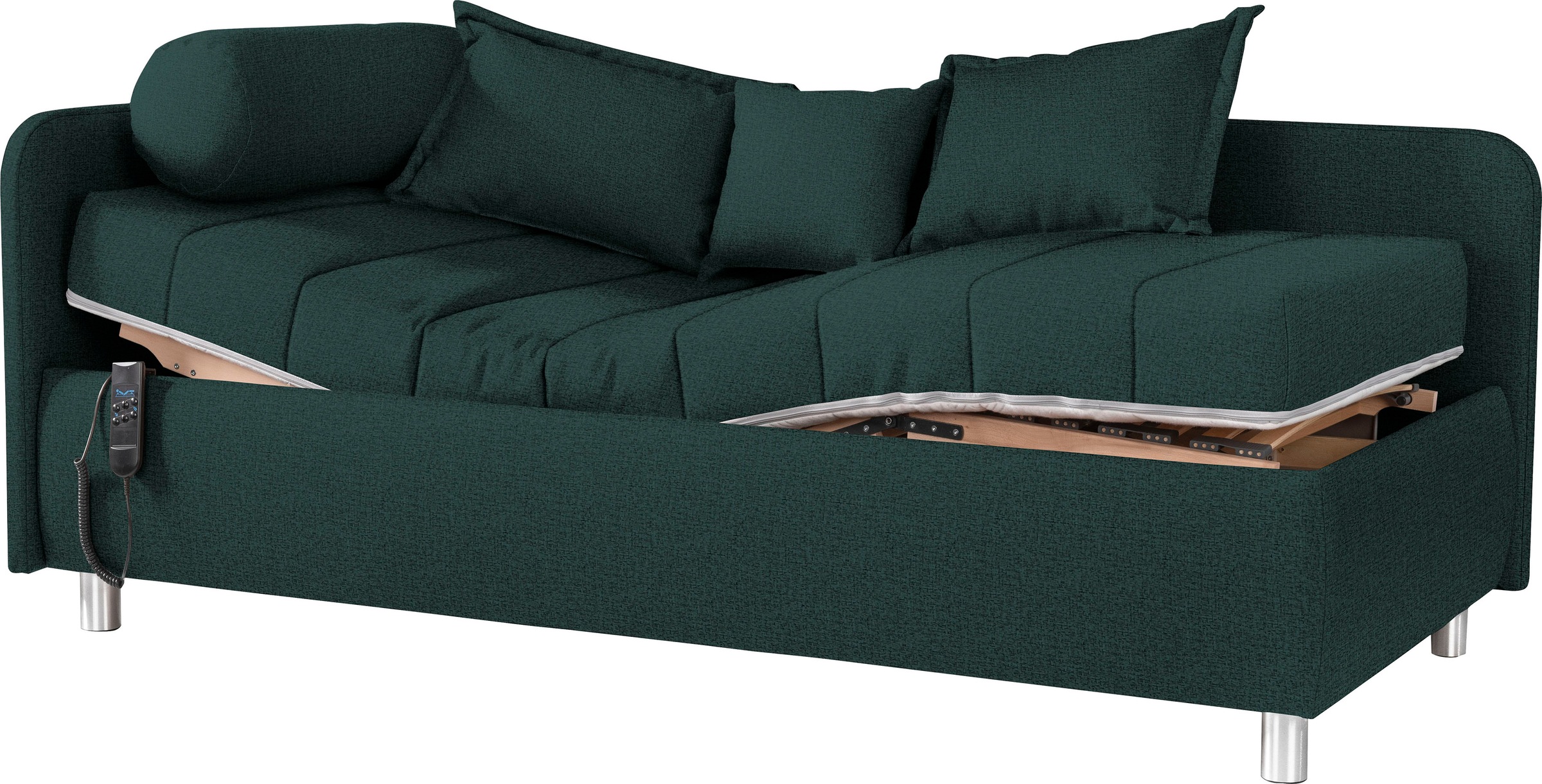 alina Schlafsofa »Kiana«, Liegefläche 90/200 cm oder 100/200 cm, Bettkasten, Zierkissen-Set