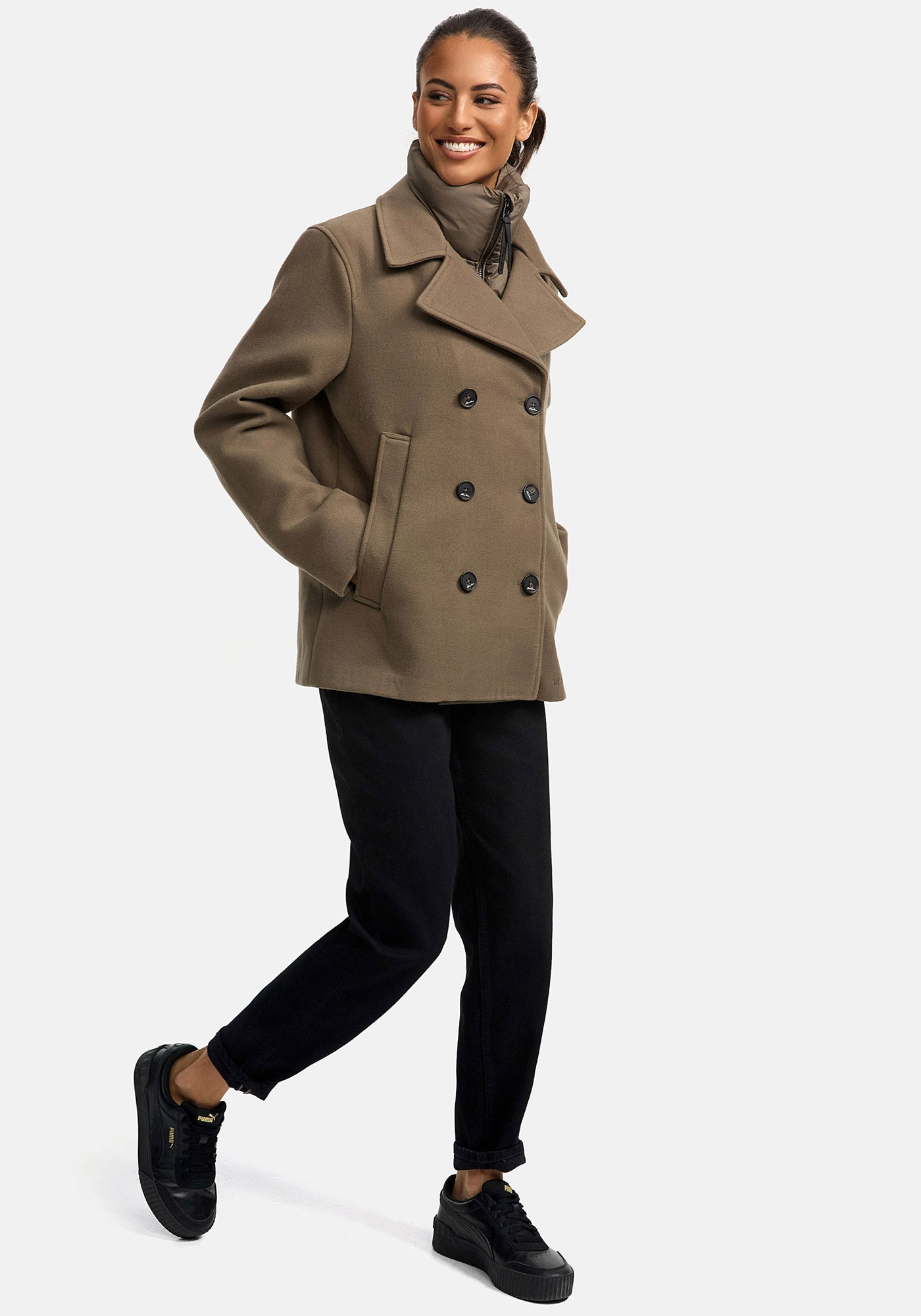 Marikoo Winterjacke »Aylaraa«, Elegante Designer Winterjacke