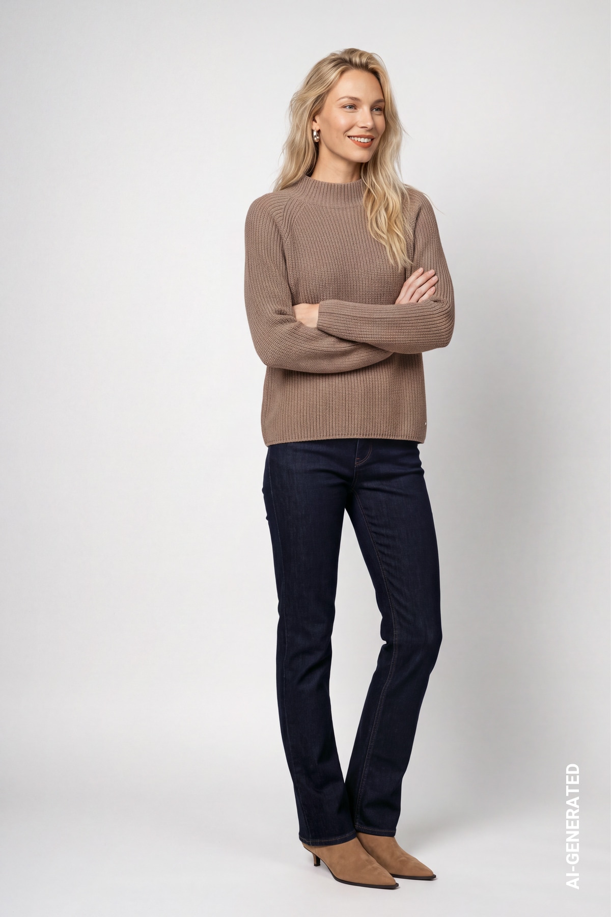Monari Strickpullover »Pullover Perlfang« Regular fit mit Stehkragen