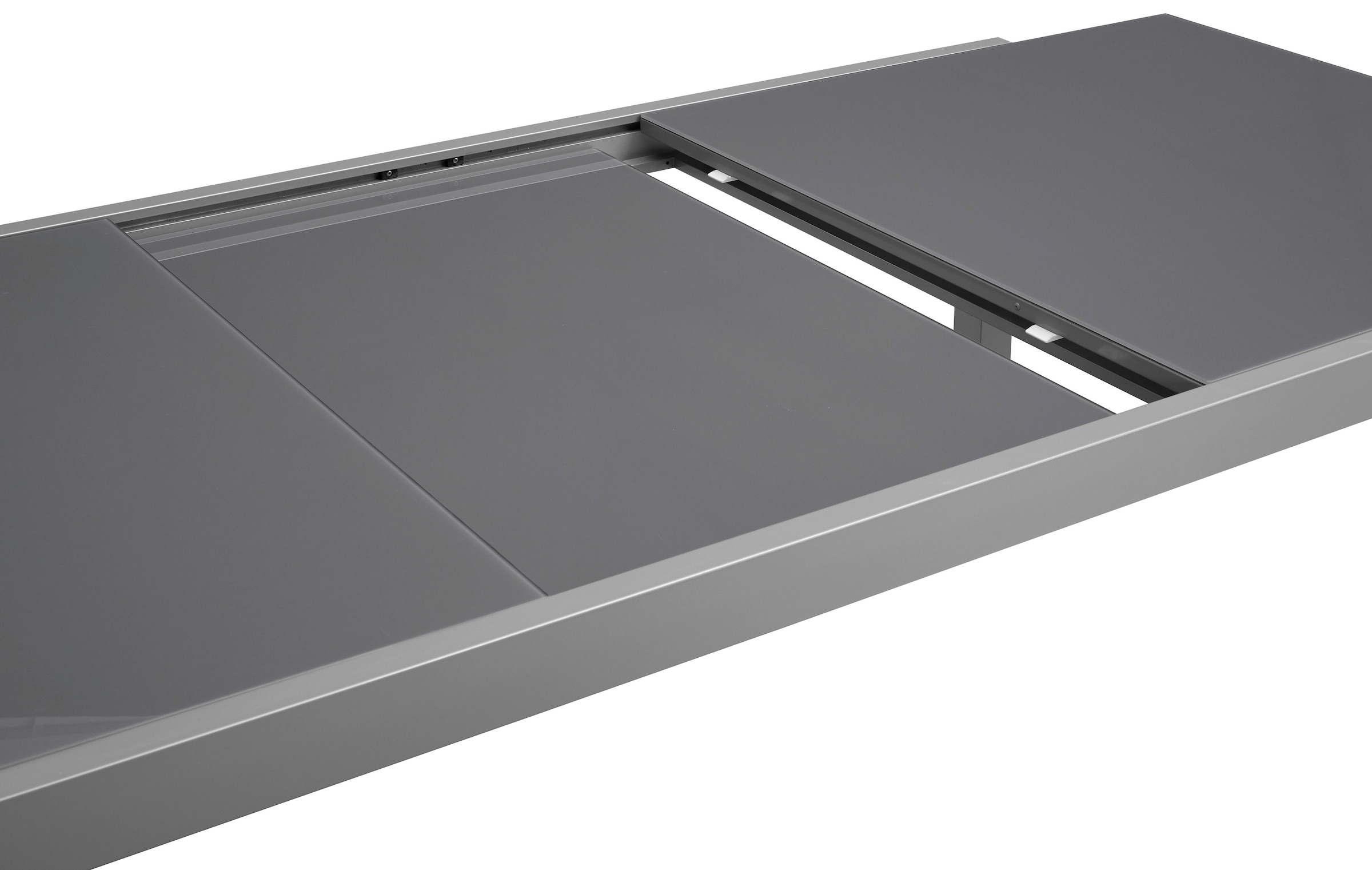 MERXX Garten-Essgruppe »Amalfi Deluxe«, (7 tlg., 6x Stapelsessel (2x verstellbar), 1x Ausziehtisch 150(220)x90 cm), pulverbeschichtetes Aluminium, aus 100% Polyester, für 6 Personen