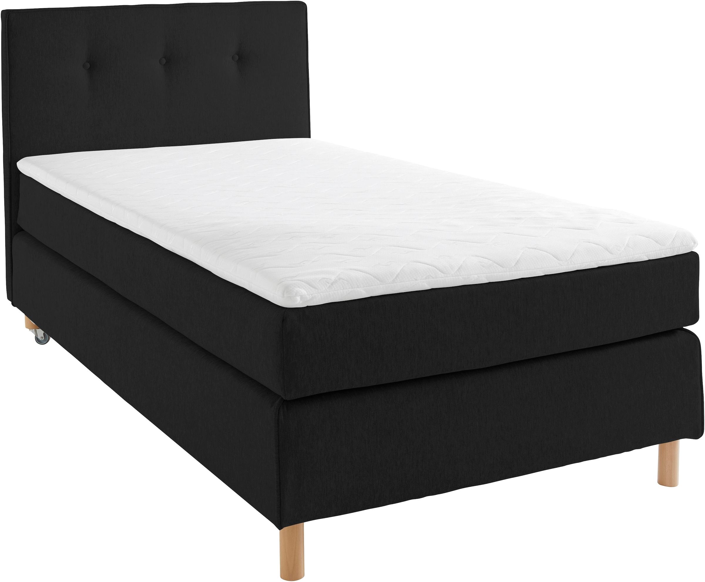 Home affaire Boxspringbett »Heimatblick 100x200cm beliebig erweiterbar zu Doppel- und Familienbett«, Einzelbett, Hotelbett erhältlich in H2,H3 & H4