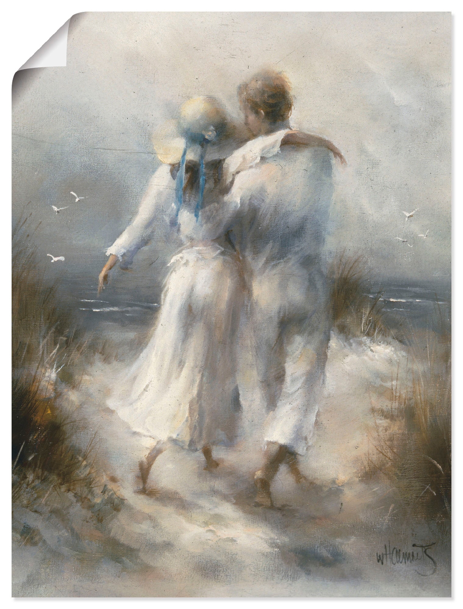 Artland Wandbild "Romantik" Paar 1 Stk. tlg. als Leinwandbild, Poster, Wand günstig online kaufen