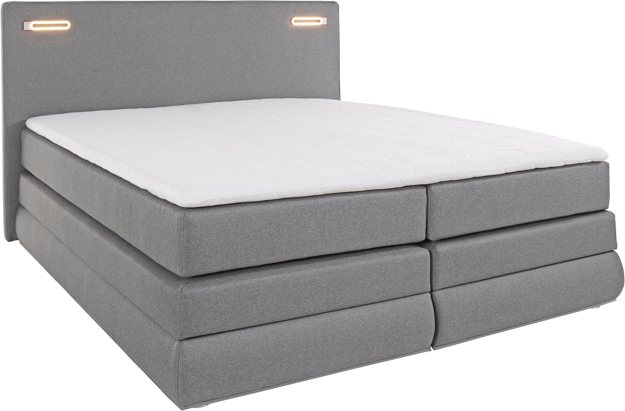 COLLECTION AB »NINONI, Stauraumbett mit Bettkasten & TTFK-Matratze« inkl. Topper, wahlweise mit LED-Beleuchtung, 180/200 cm x 200 cm