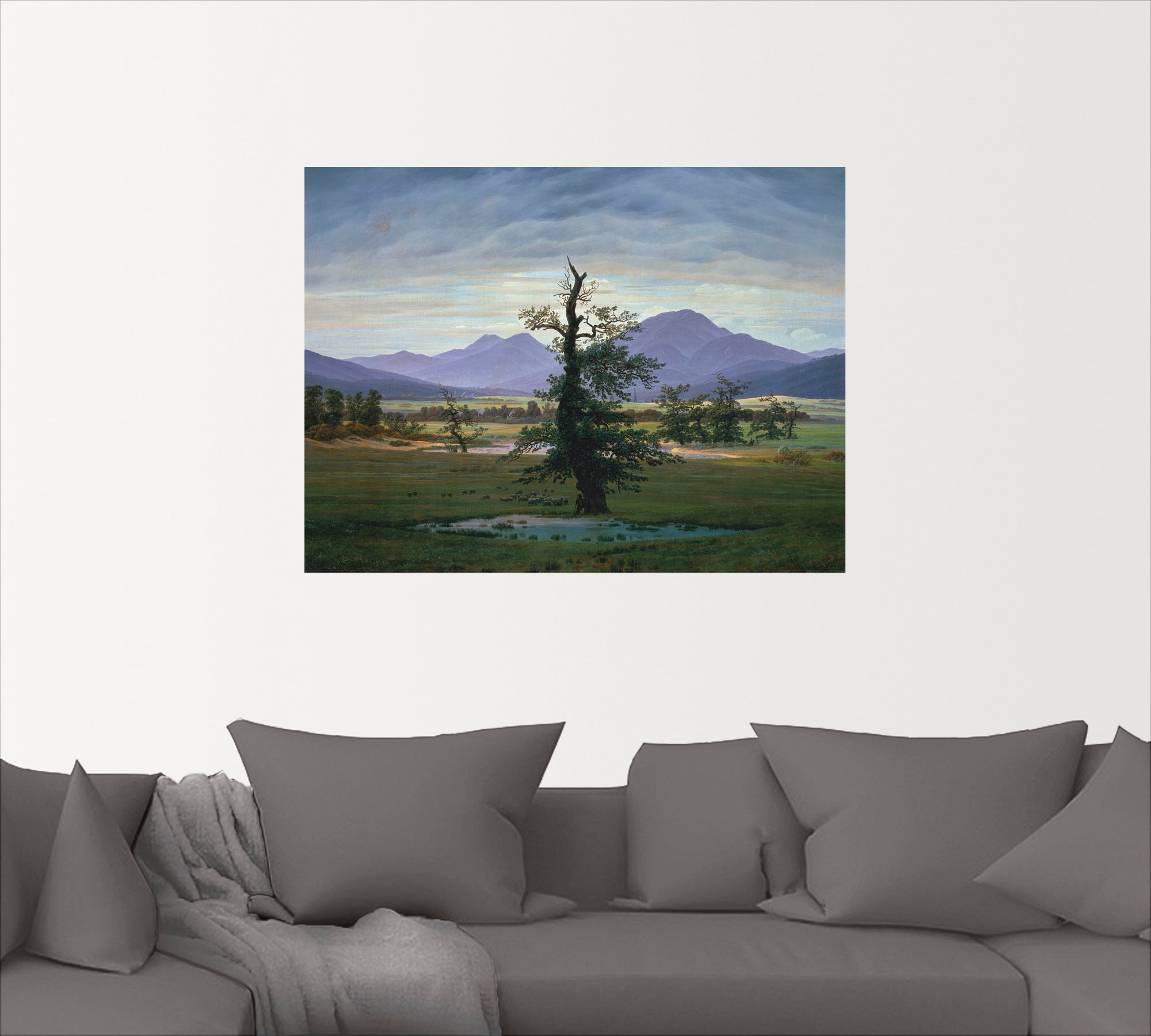 Artland Kunstdruck »Der einsame Baum«, Wiesen & Bäume, (1 St.), als Alubild, Leinwandbild, Wandaufkleber oder Poster in versch. Größen