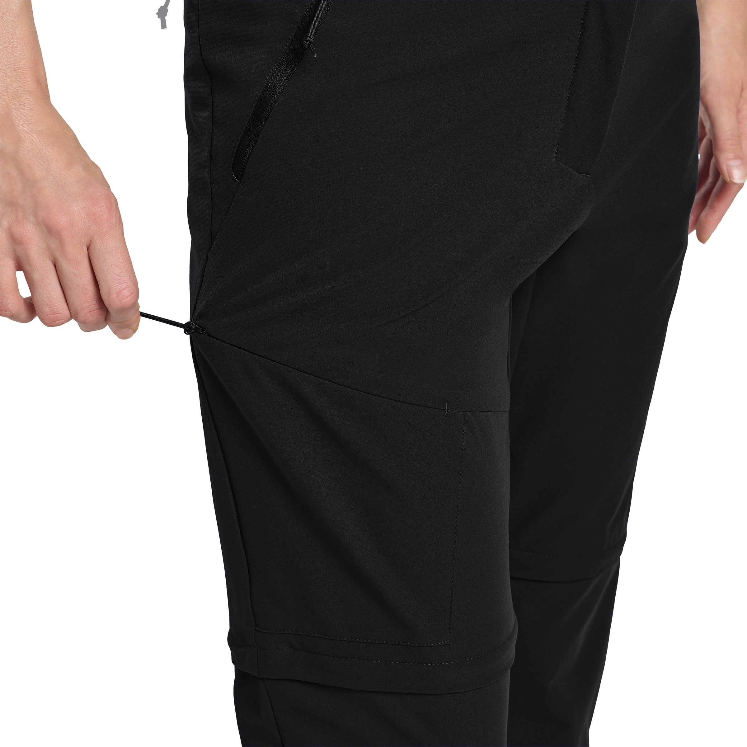 Zip-off-Hose JACK WOLFSKIN "PICO TRAIL ZIP OFF PANTS W", Damen, Gr. 36, schwarz, Obermaterial: 100% POLYESTER. Futter: 100% POLYESTER, Hosen 4
