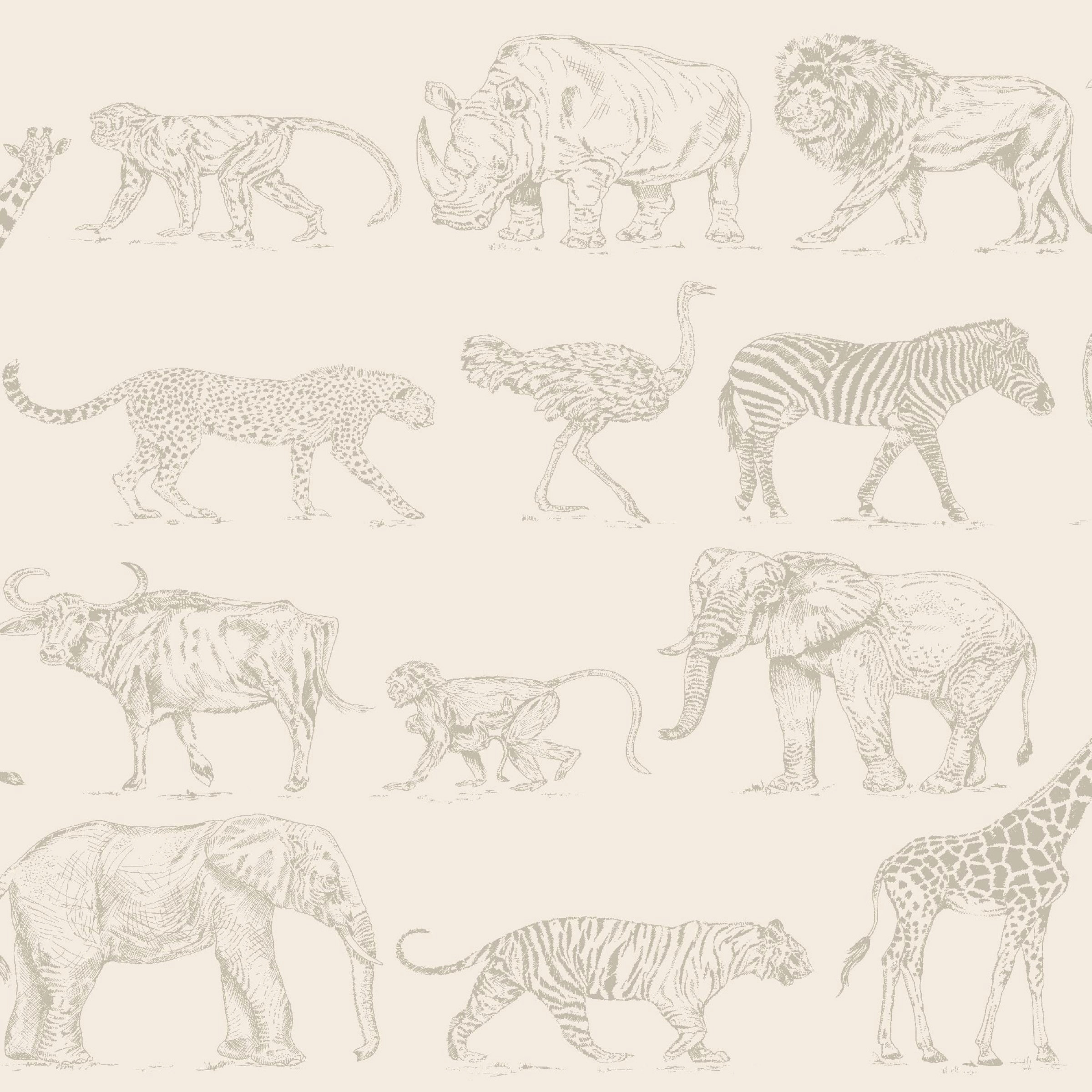 Art for the home 1100000002199 "Safari" glatt Beige - 10mx53cm