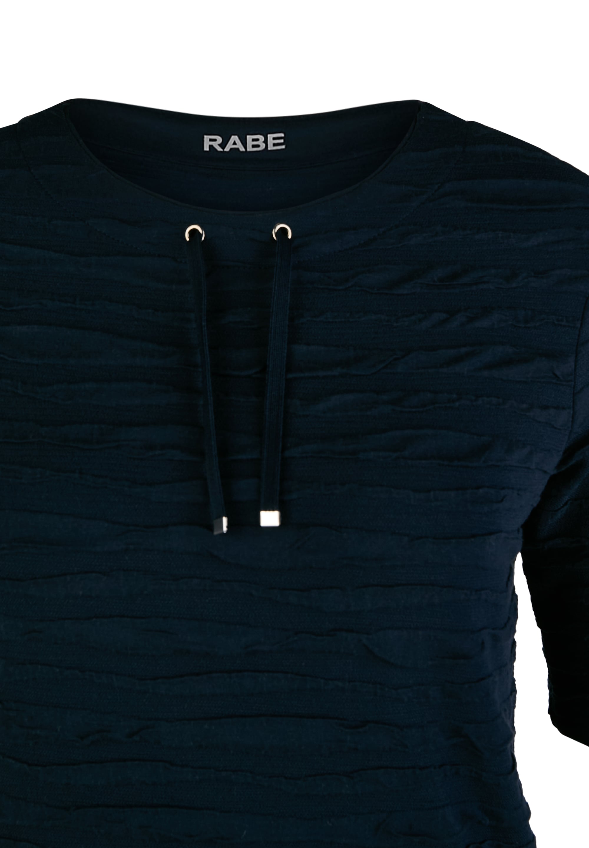 Rabe Rundhalsshirt, im Crinkle-Look und mit Kordelzug