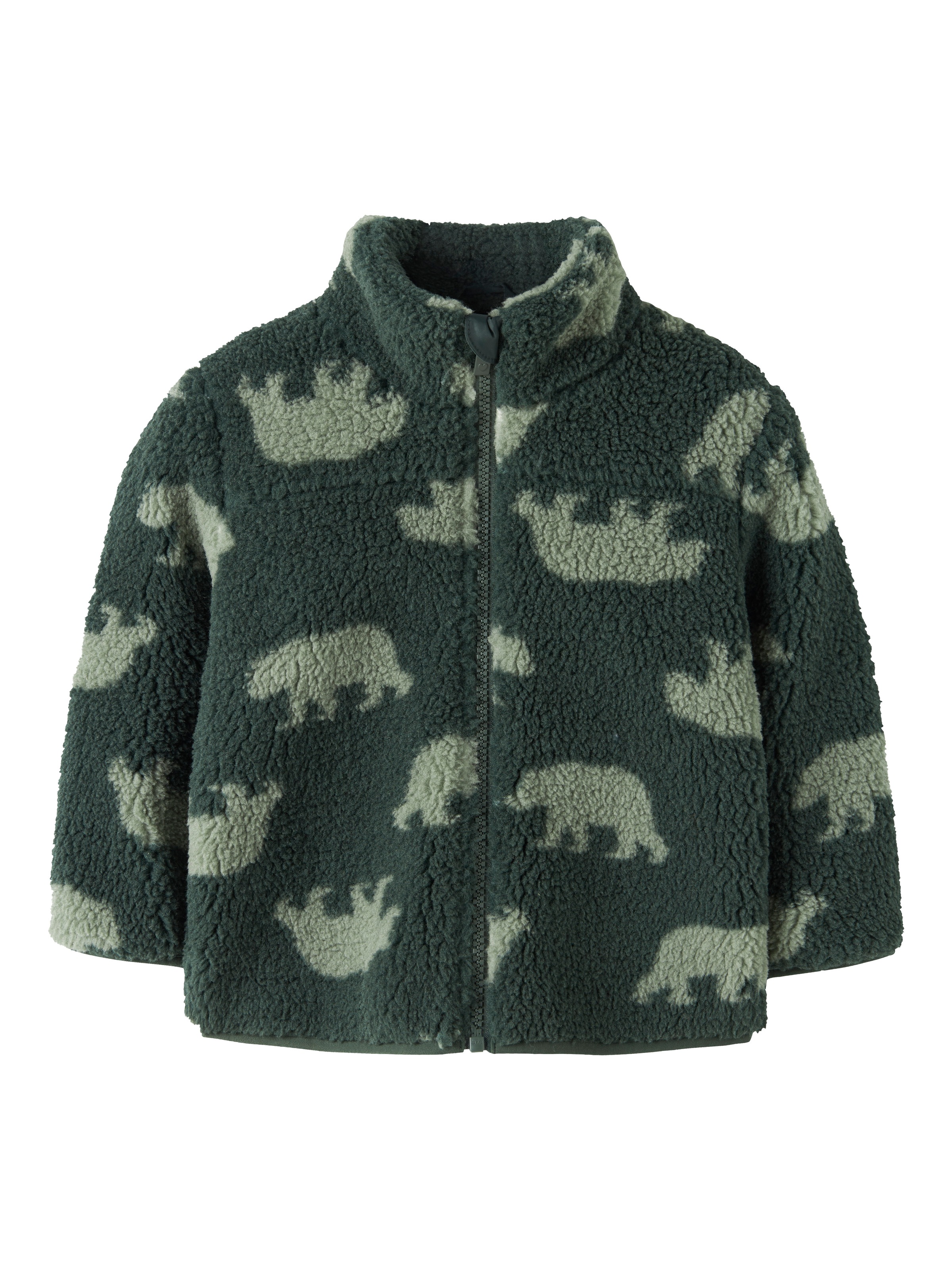 Name It Plüschjacke »NMMMONICO TEDDY JACKET AOP NOOS« Kunstfaser, normal geschnitten