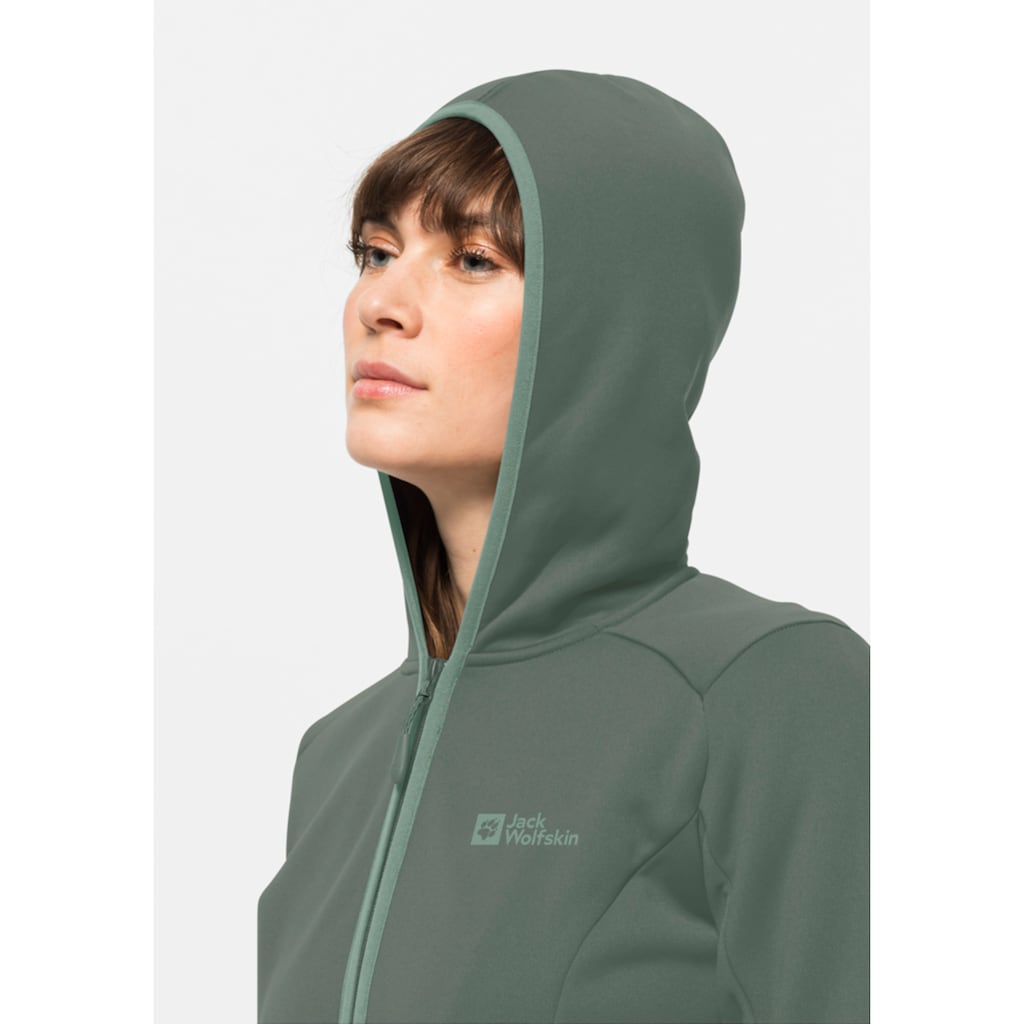 Jack Wolfskin Fleecejacke »BAISELBERG HOODED FZ W«, mit Kapuze