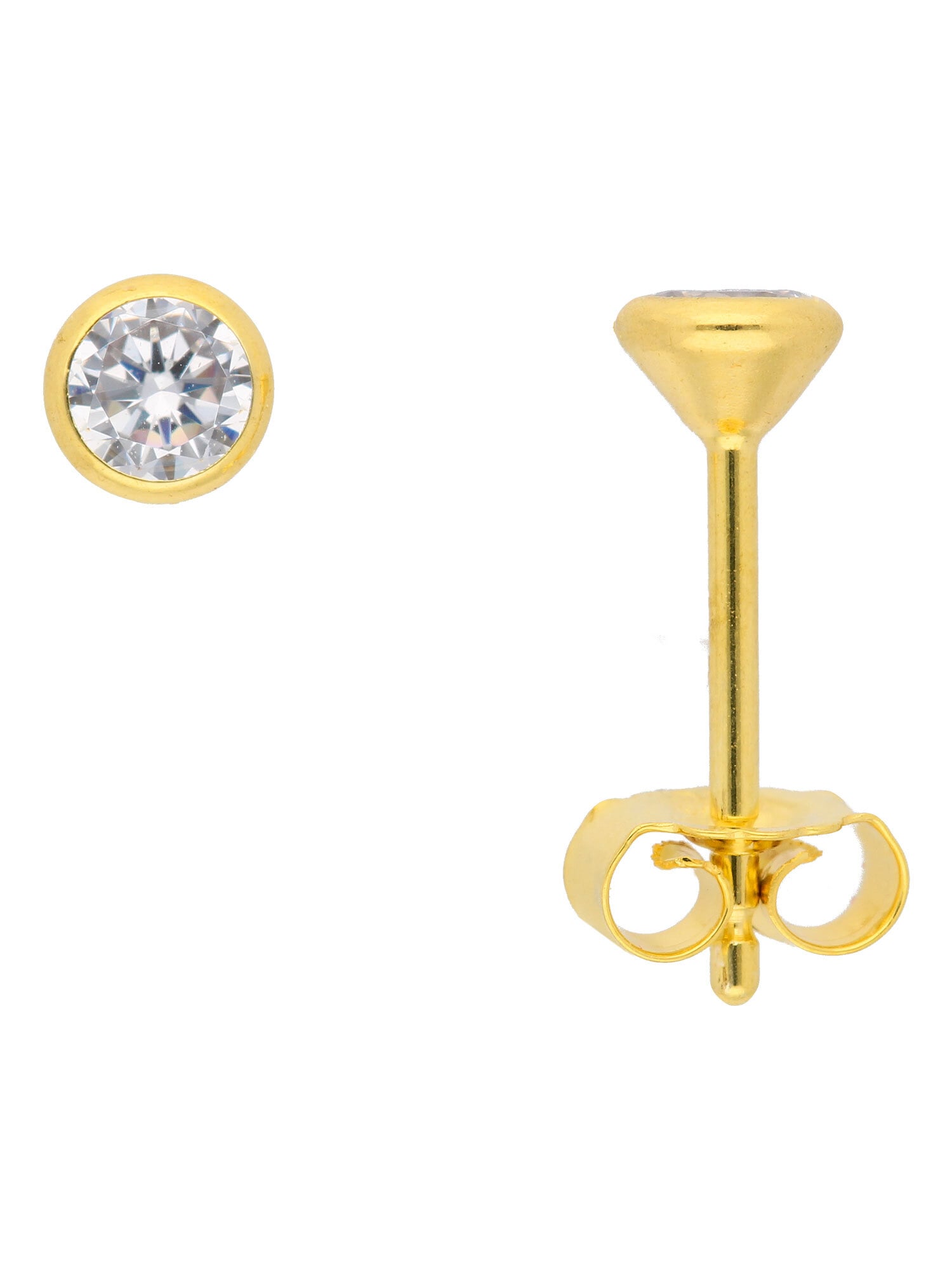 Adelia´s Paar Ohrhänger »585 Gold Ohrringe Ohrstecker Ø 4 mm«, mit Zirkonia  Goldschmuck für Damen online bestellen | BAUR | Ohrstecker