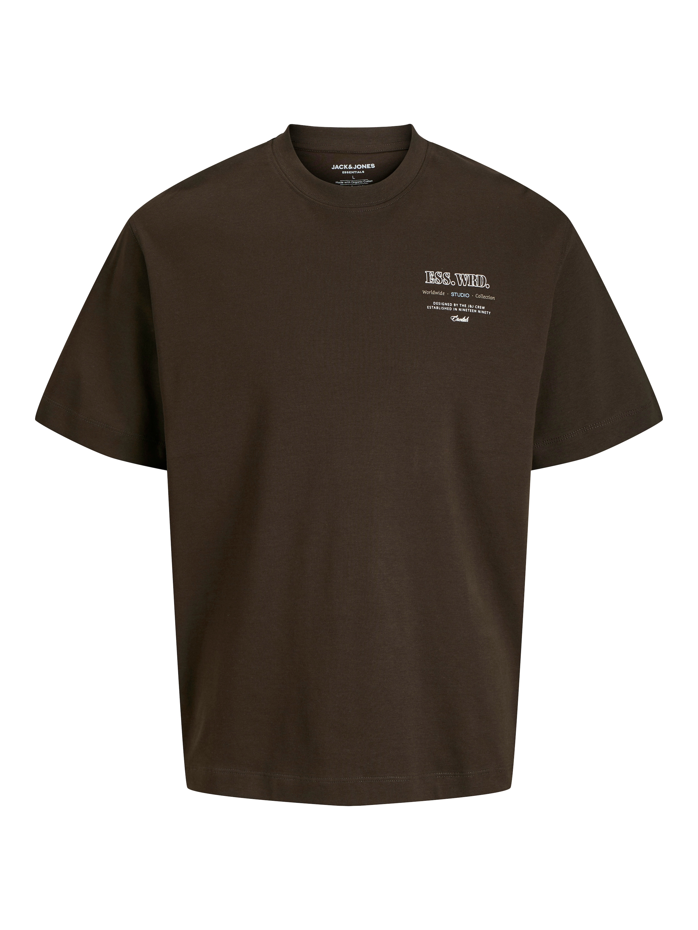 Jack & Jones Rundhalsshirt »JJEURBAN EDGE STUDIO TEE SS O-NECK NOOS«, mit Front und Back Print