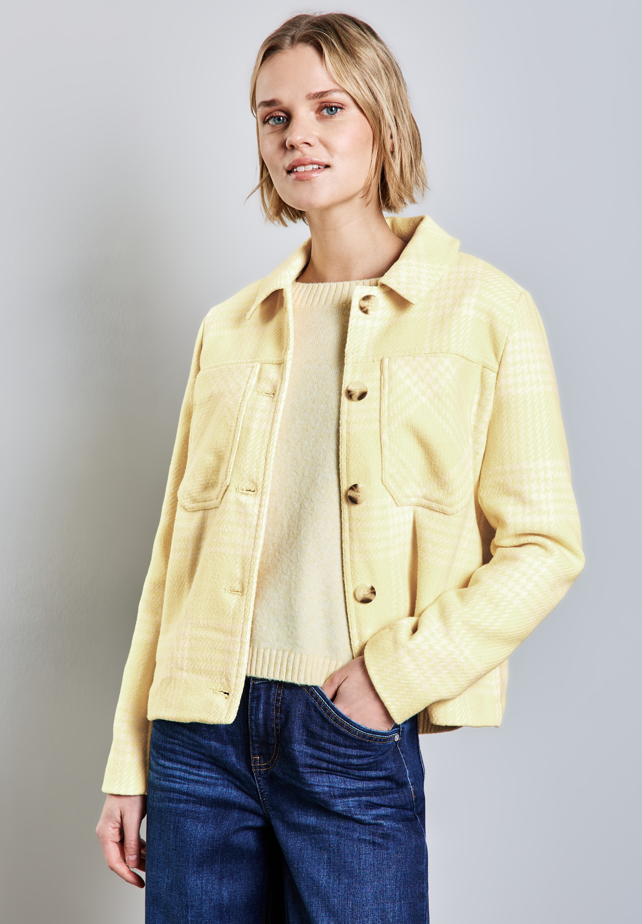 STREET ONE Kurzjacke, ohne Kapuze, mit Knopfleiste