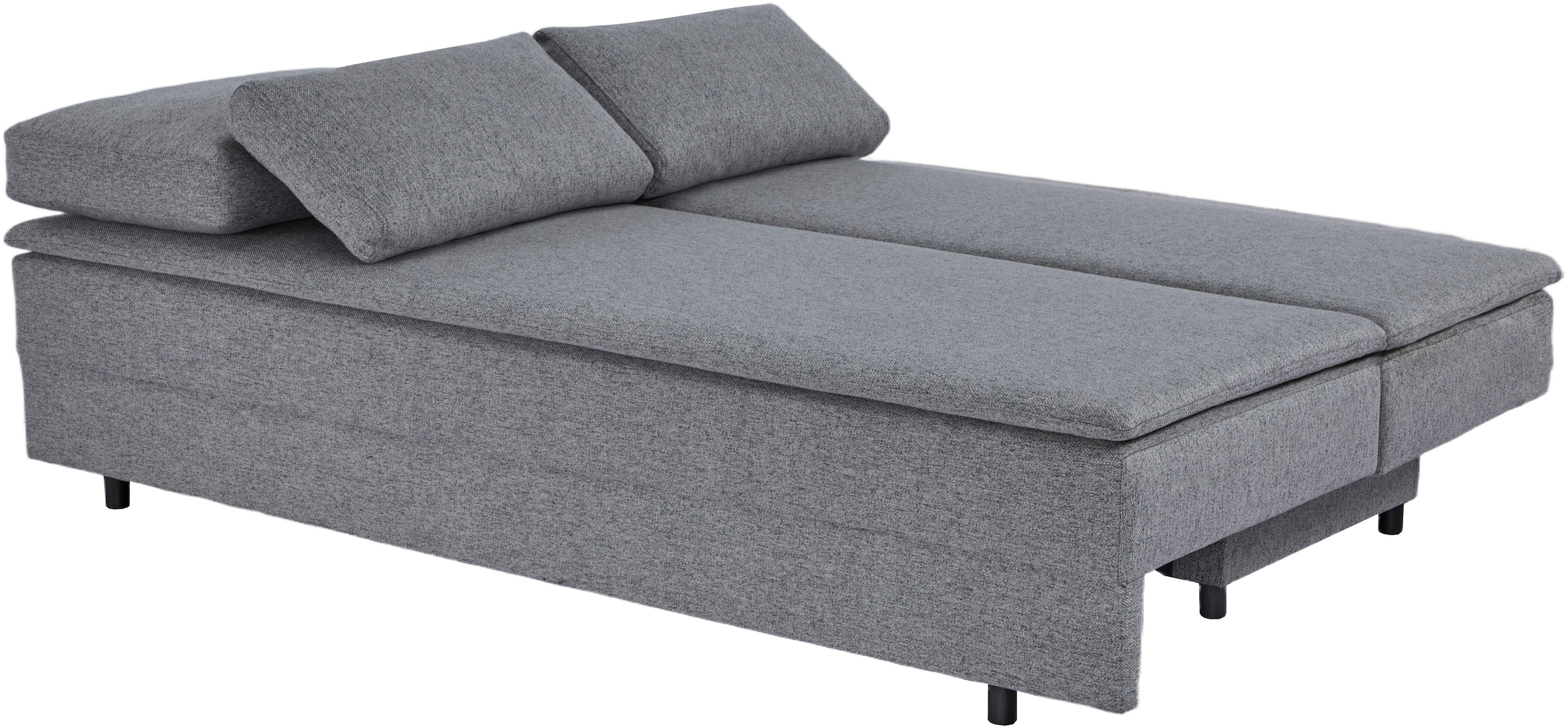 OTTO home Schlafsofa »JANNIKO Feinstruktur, Breite: 193 cm, Liegefläche 124x193 cm« mit Bettfunktion & Bettkasten, Matten-Polsterung