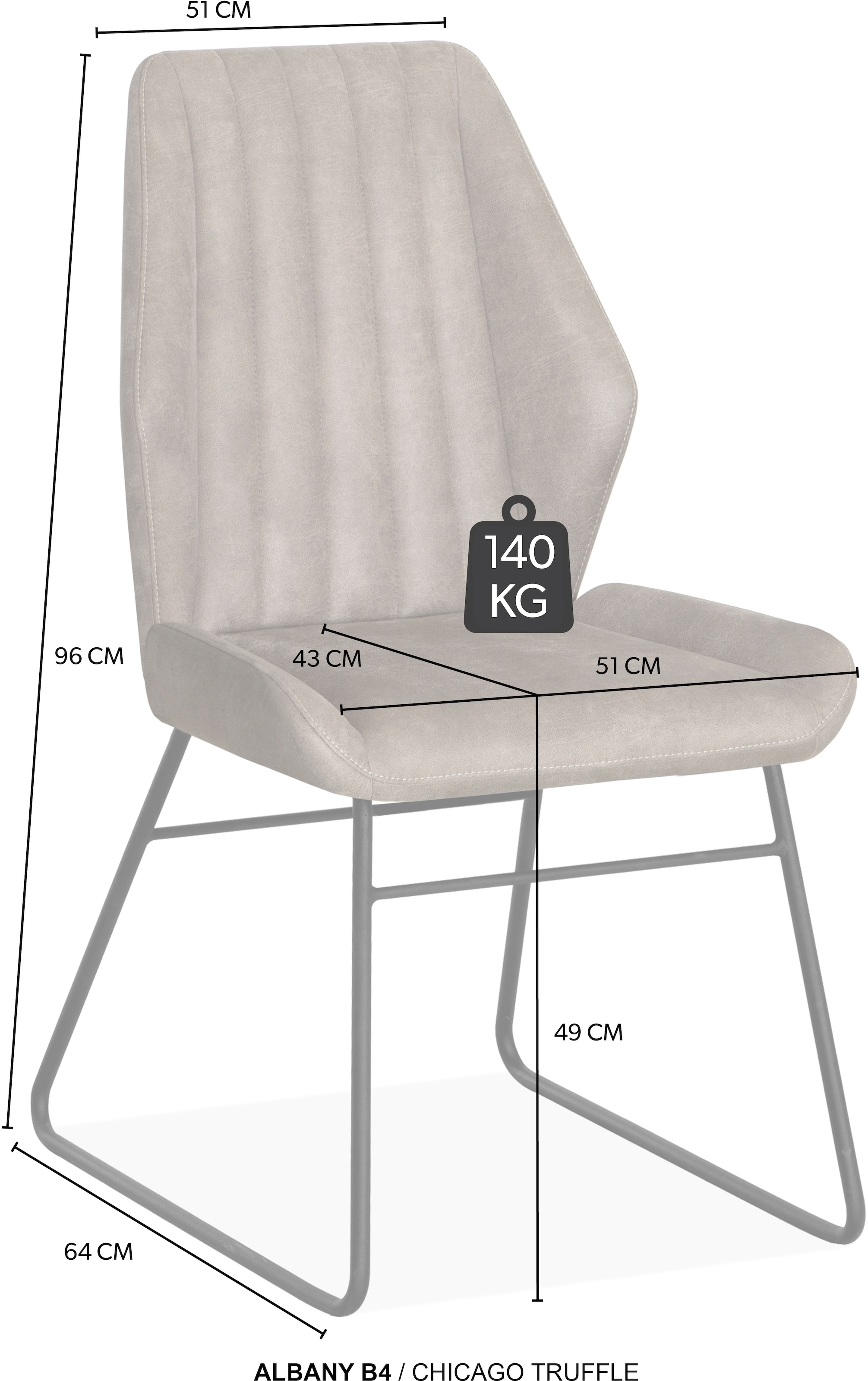 OMG Design Esszimmerstuhl »Albany« (Set) 1 Stk.Esszimmerstuhl, pflegeleichter Bezug