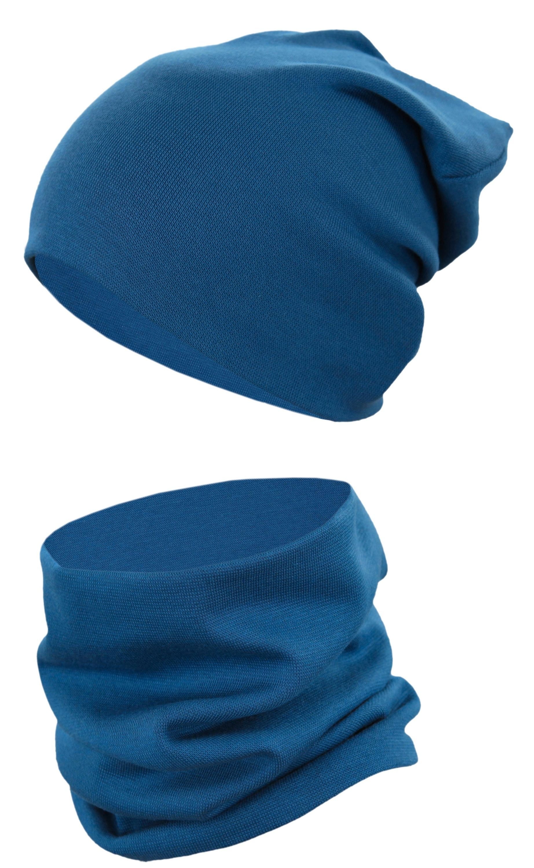 TupTam Beanie "Mütze Unisex Kinder Beanie Mütze Schlauchschal Set"