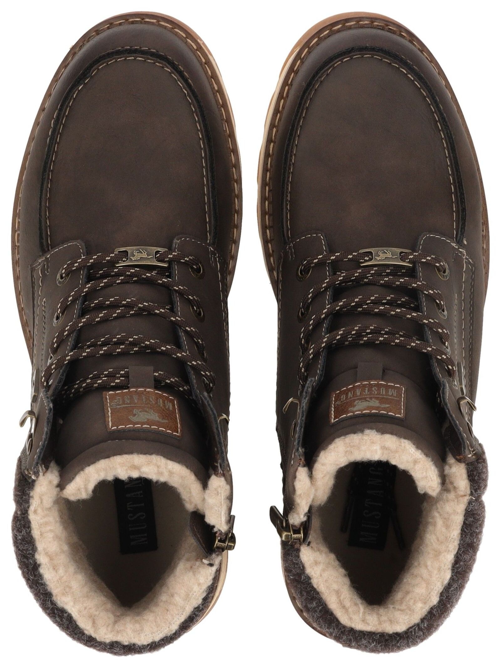 Mustang Shoes Schnürstiefelette »Mustang Shoes Stiefelette Lederimitat«