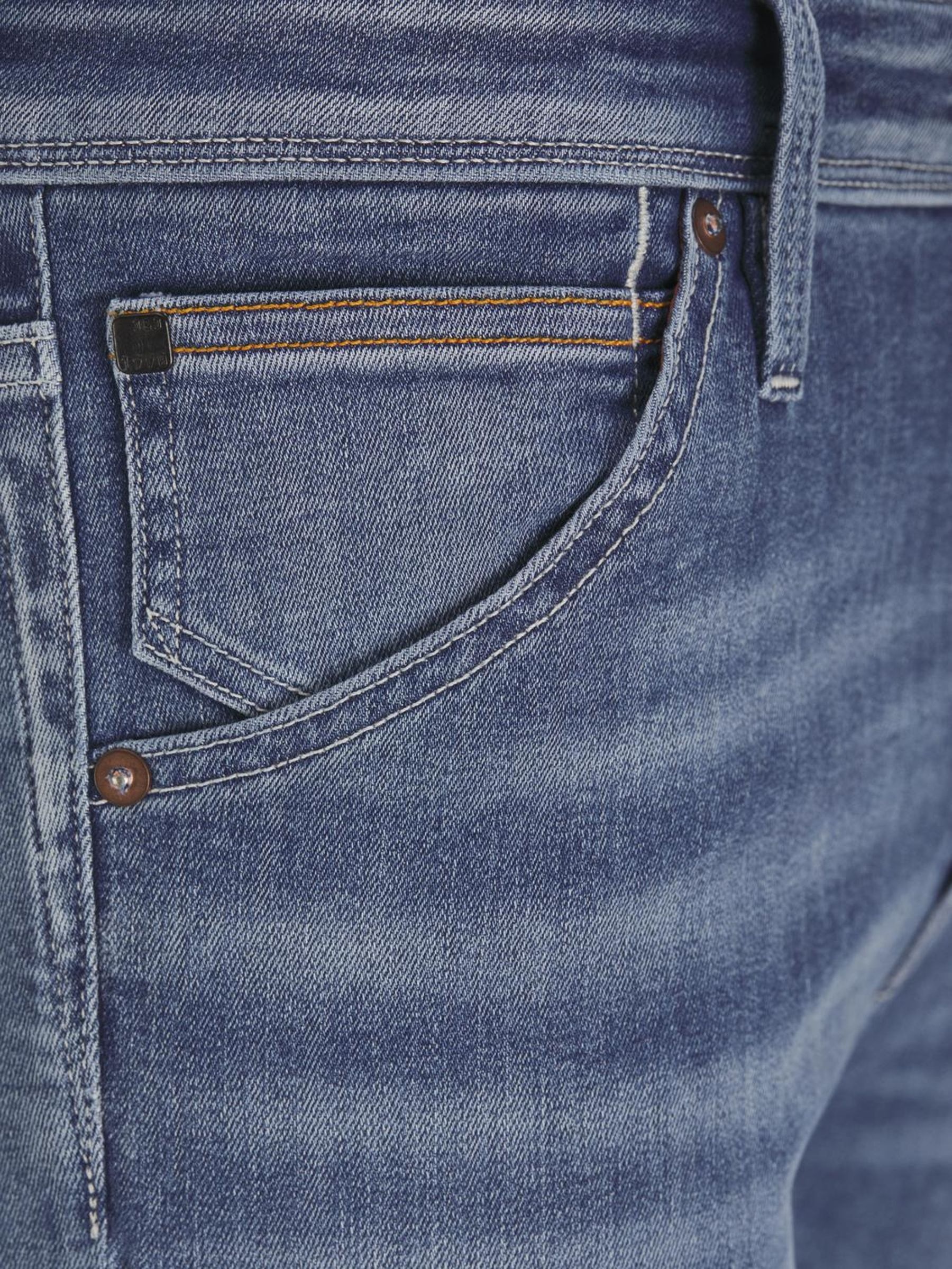 Jack & Jones Slim-fit-Jeans »JJIGLENN – Jeans mit Stretch, niedriger Leibhöhe und Taschen«, used, modisch, slim fit, Denim/Jeans