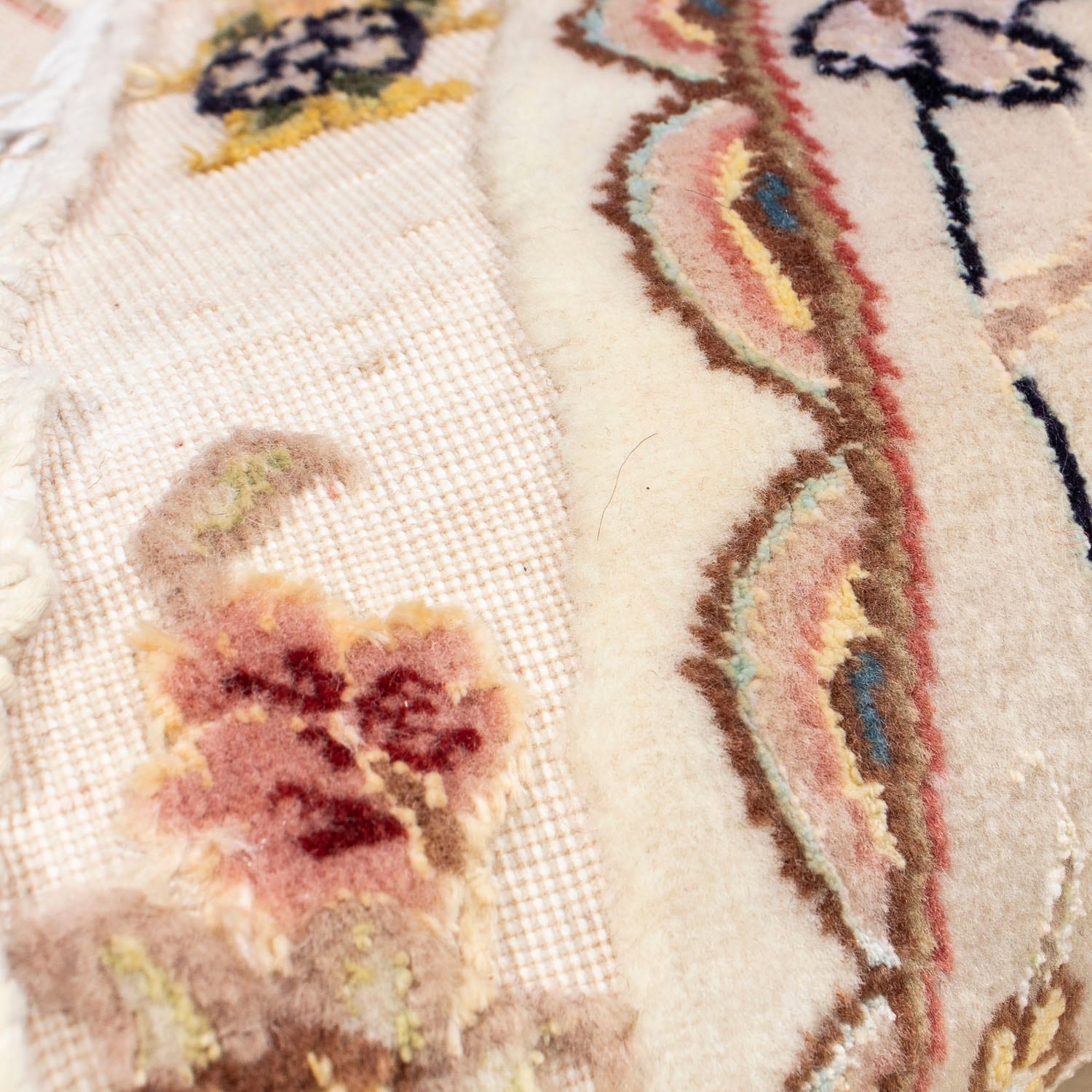 morgenland Orientteppich »Perser - Täbriz - Royal rund - 207 x 207 cm - beige«, rund, Wohnzimmer, Handgeknüpft, Einzelstück mit Zertifikat
