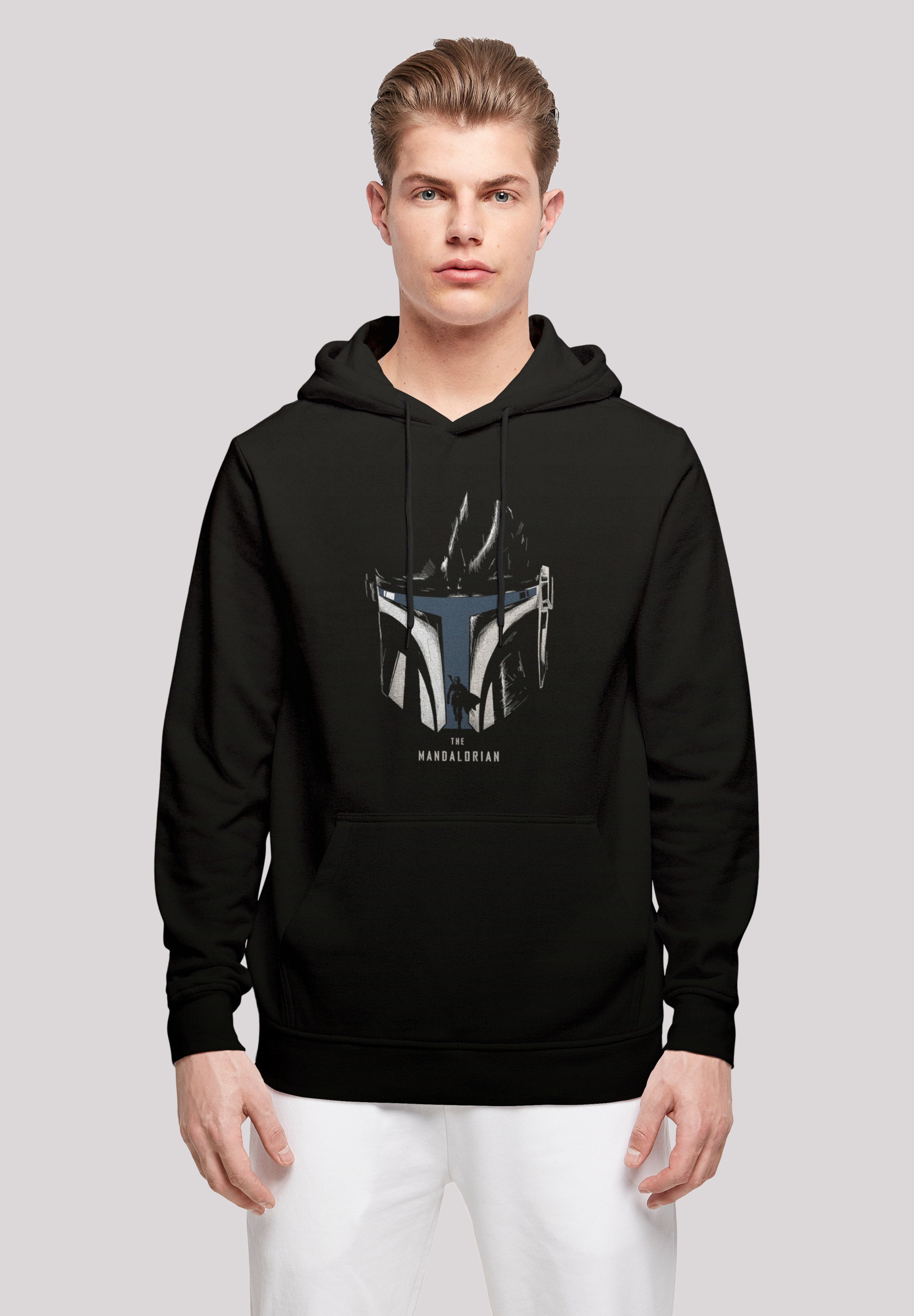 F4NT4STIC Kapuzenpullover "Star Wars The Mandalorian Helmet Silhouette", Print