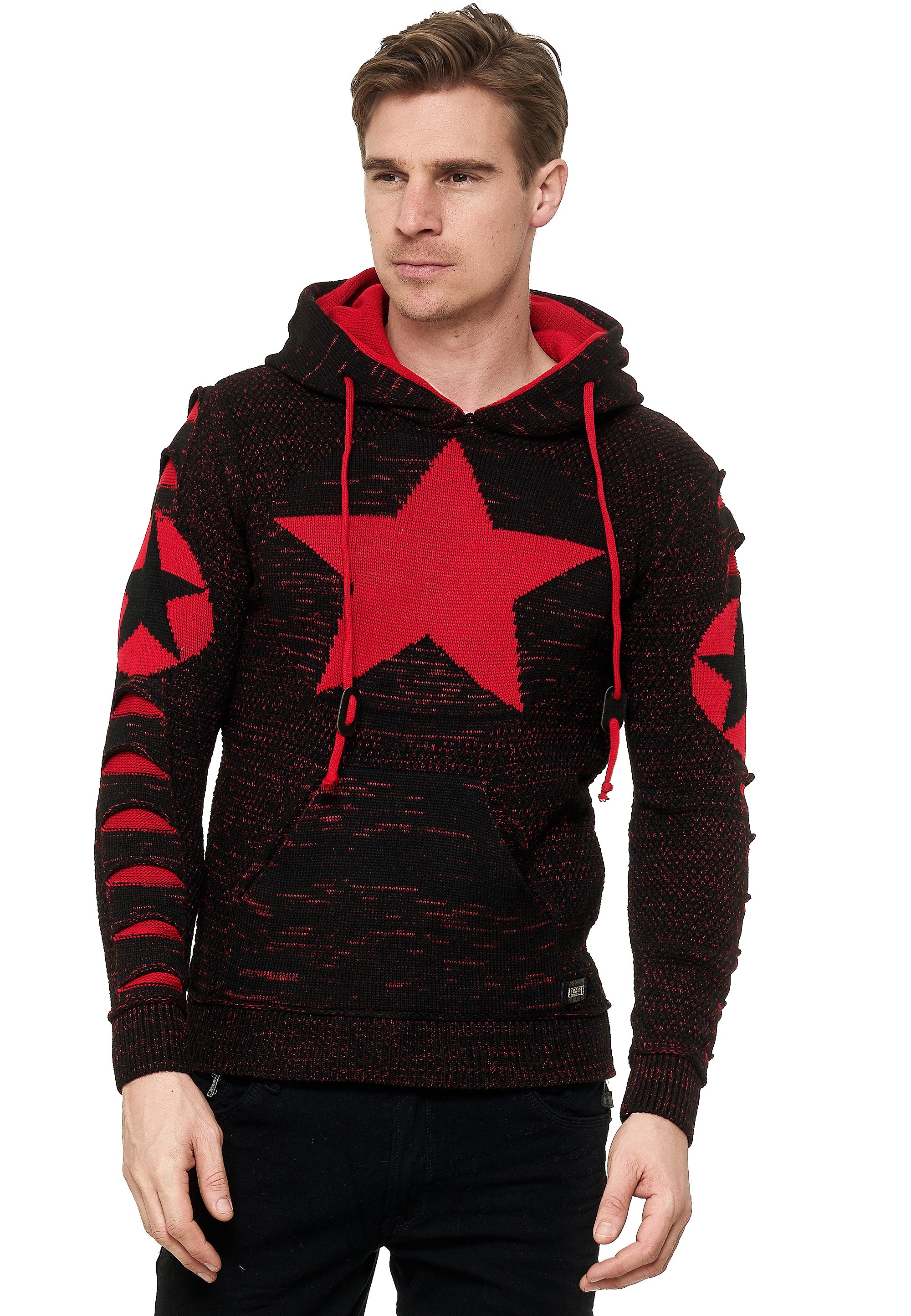Kapuzensweatshirt, mit großem Stern-Design