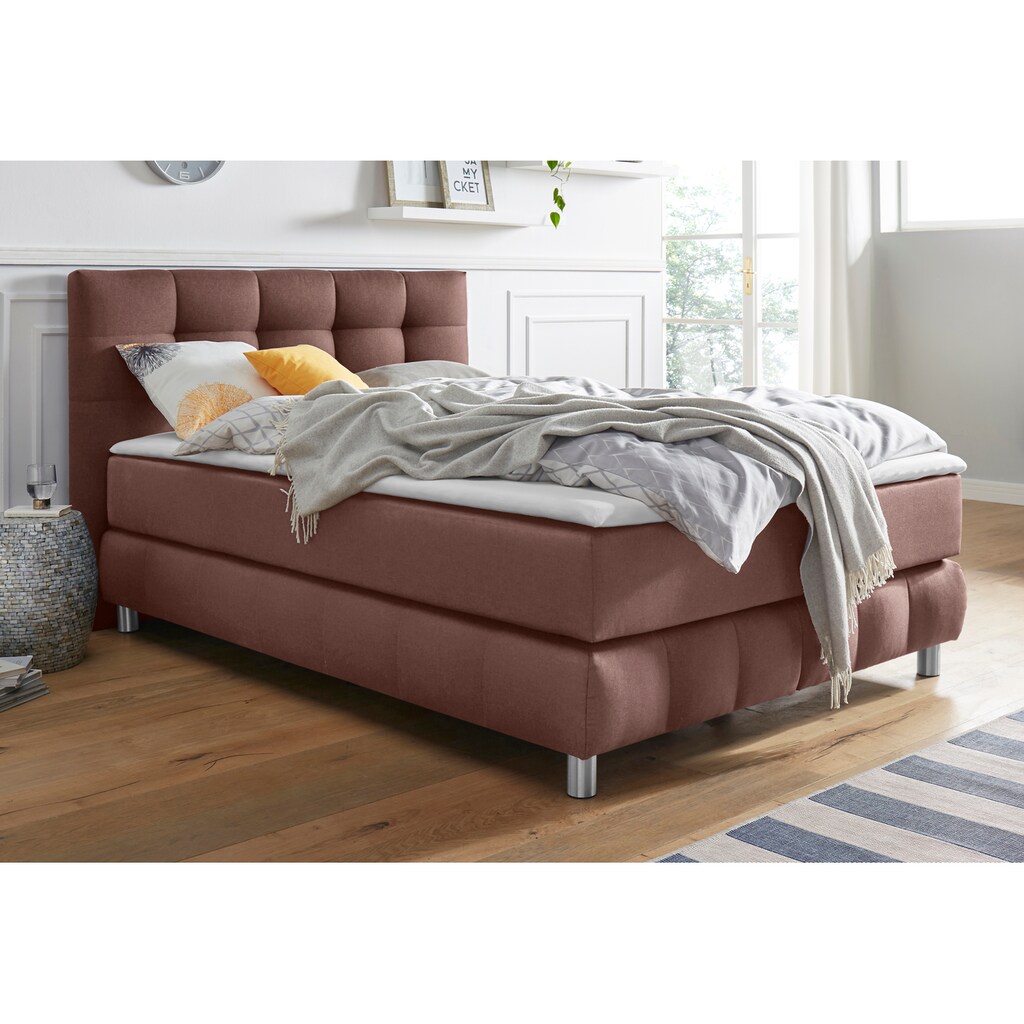 andas Boxspringbett »Salo«, incl. Topper, 6 Breiten, 2 Härtegrade, TFK auch in Härtegrad 4