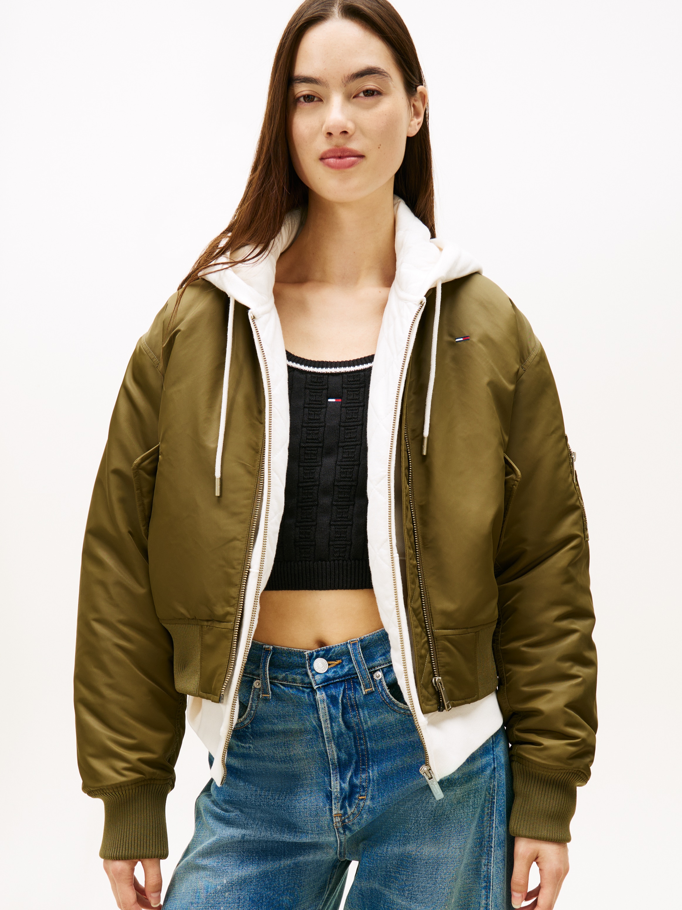 Tommy Jeans Bomberjacke "TJW ESSENTIAL BOMBER JACKET" ohne Kapuze Mit Reißv günstig online kaufen