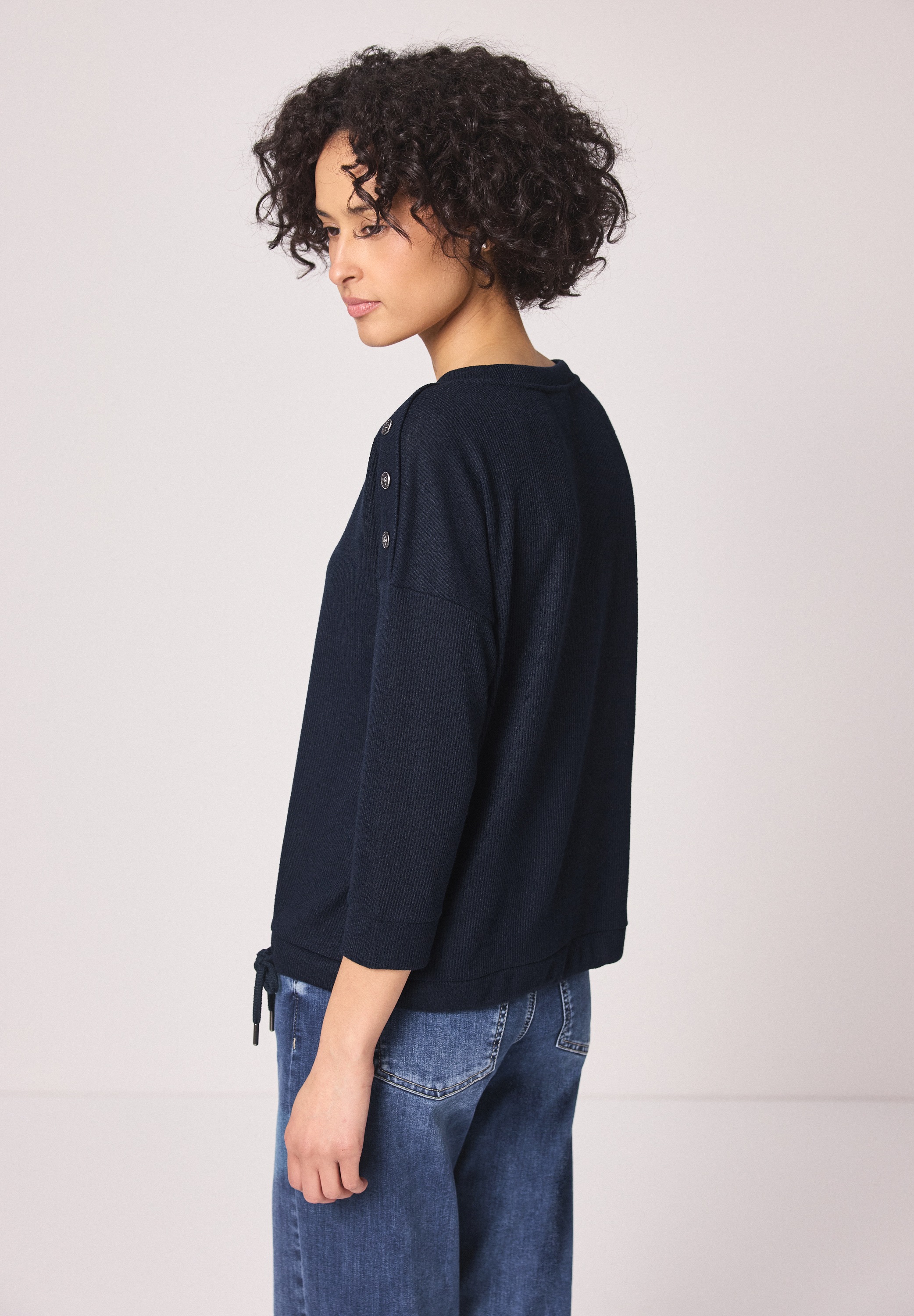STREET ONE 3/4-Arm-Shirt mit U-Boot-Ausschnitt