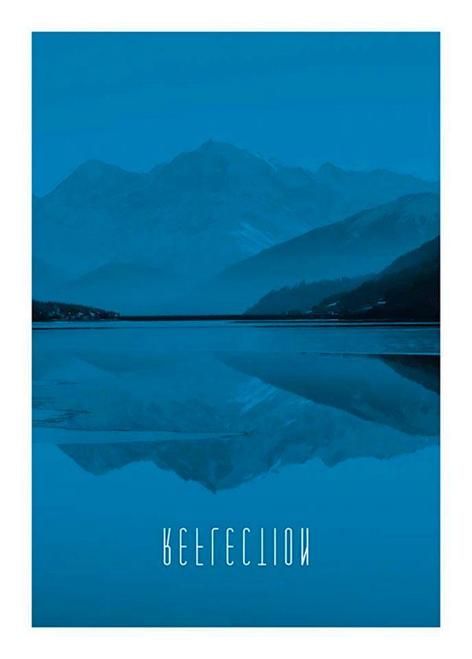 Lake BAUR Reflection Wohnzimmer Blue«, | »Word Komar (1 Schlafzimmer, St.), Poster Kinderzimmer, Natur,