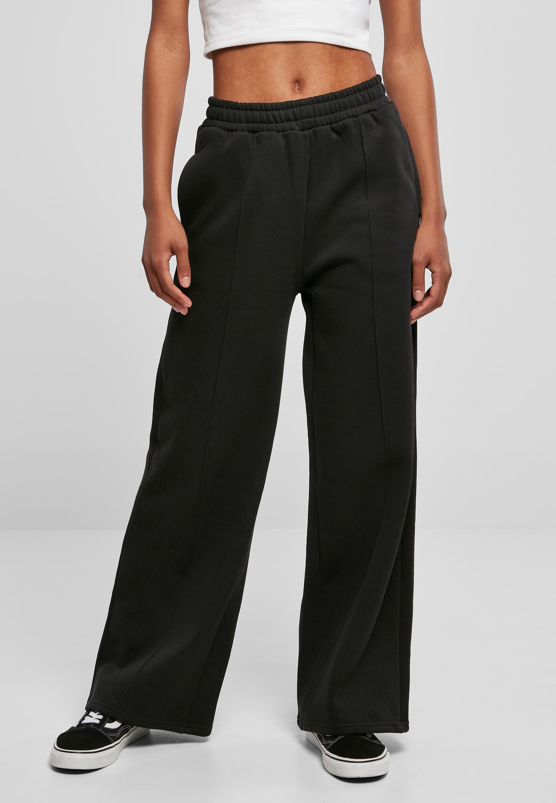 URBAN CLASSICS Stoffhose »Urban Classics Damen Ladies Straight Pin Tuck Sweat Pants«, (1 tlg.)
