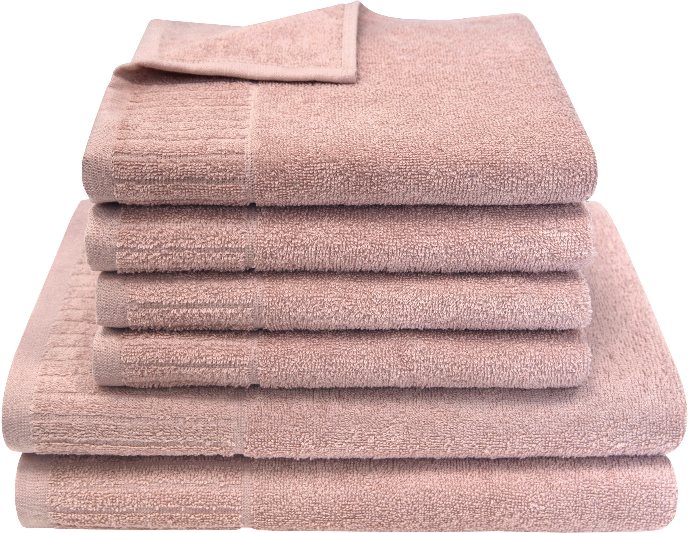 Dyckhoff Handtuch Set "Bridge" Set 6 Stk. Walkfrottier 4 Handtücher (50x100 günstig online kaufen