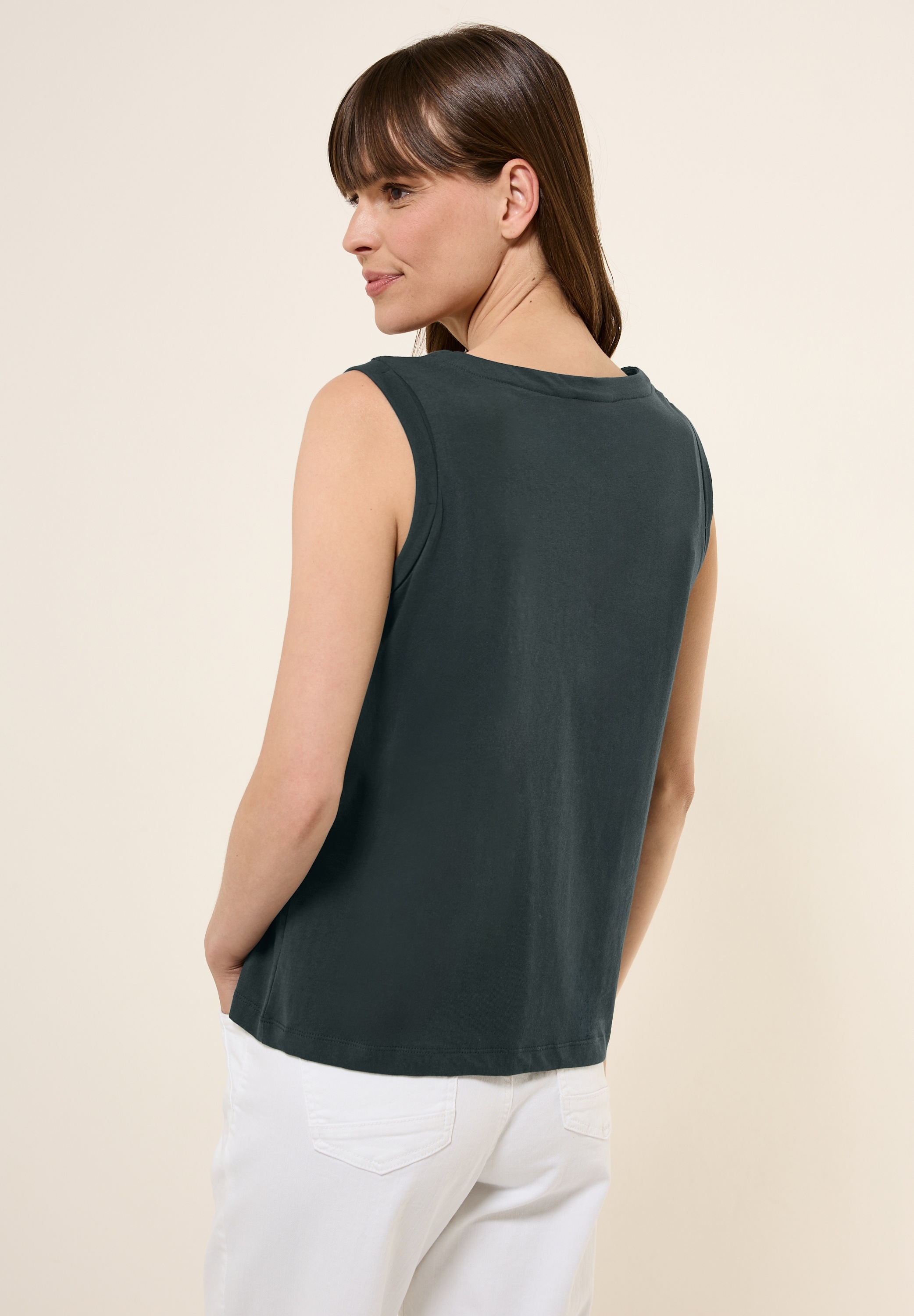 Cecil T-Shirt, mit geschlitztem Rundhalsausschnitt günstig online kaufen