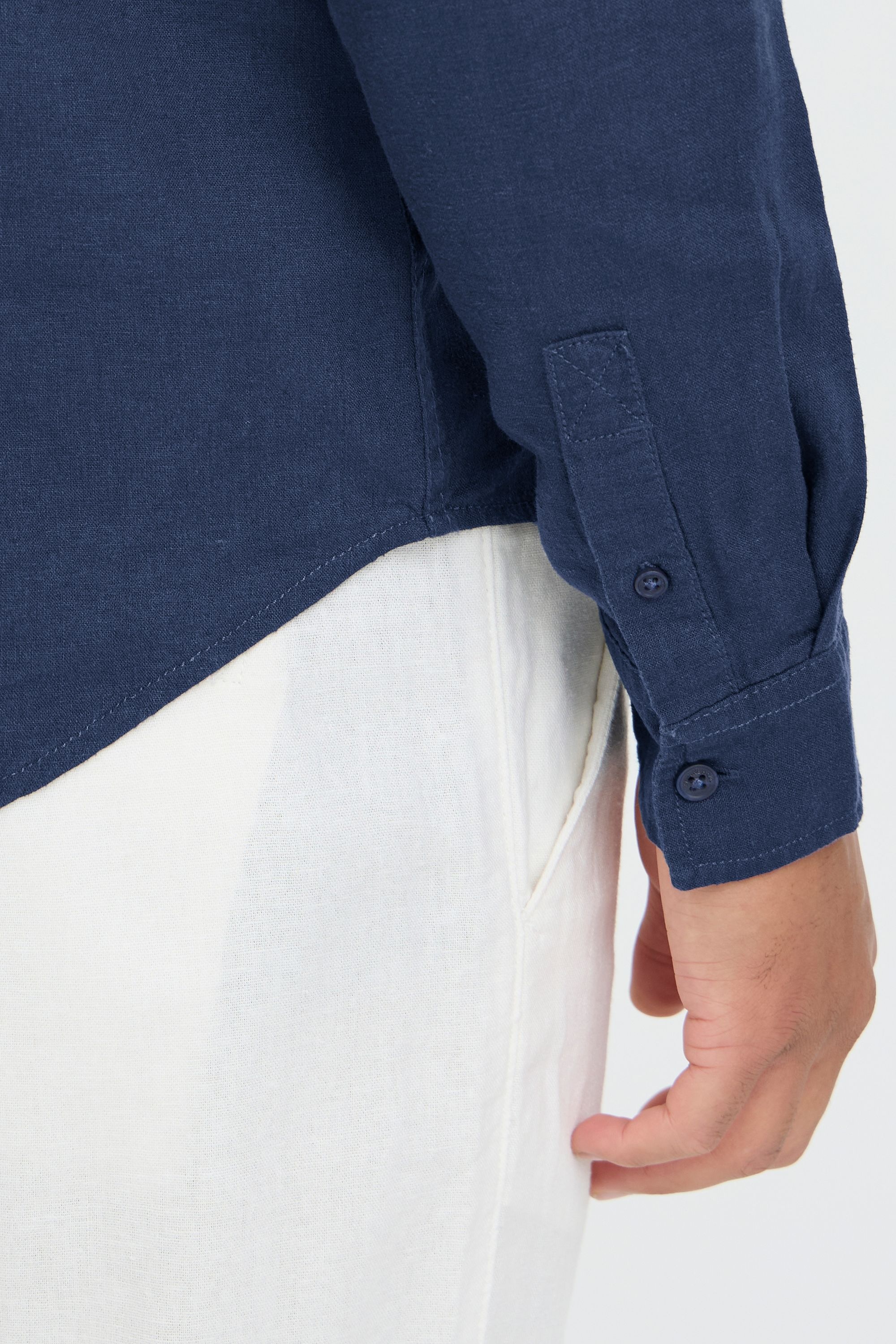 Blend Leinenhemd »BHLines« Stilvolles Langarmhemd aus Leinenmix