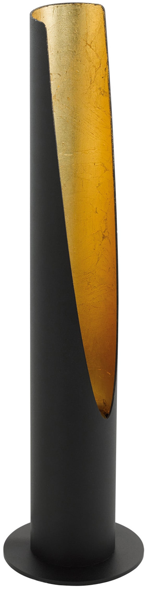 EGLO LED Tischleuchte BARBOTTO, LED-Board-GU10, Warmweiß, schwarz, gold / Ø6 x H39,5 cm / inkl. 1 x GU10 (je 4,5W, 400lm, 3000K) - aus Stahl - Tischlampe - Tischleuchte - Schreibtischlampe - Nachttischlampe - Nachttisch - Lampe