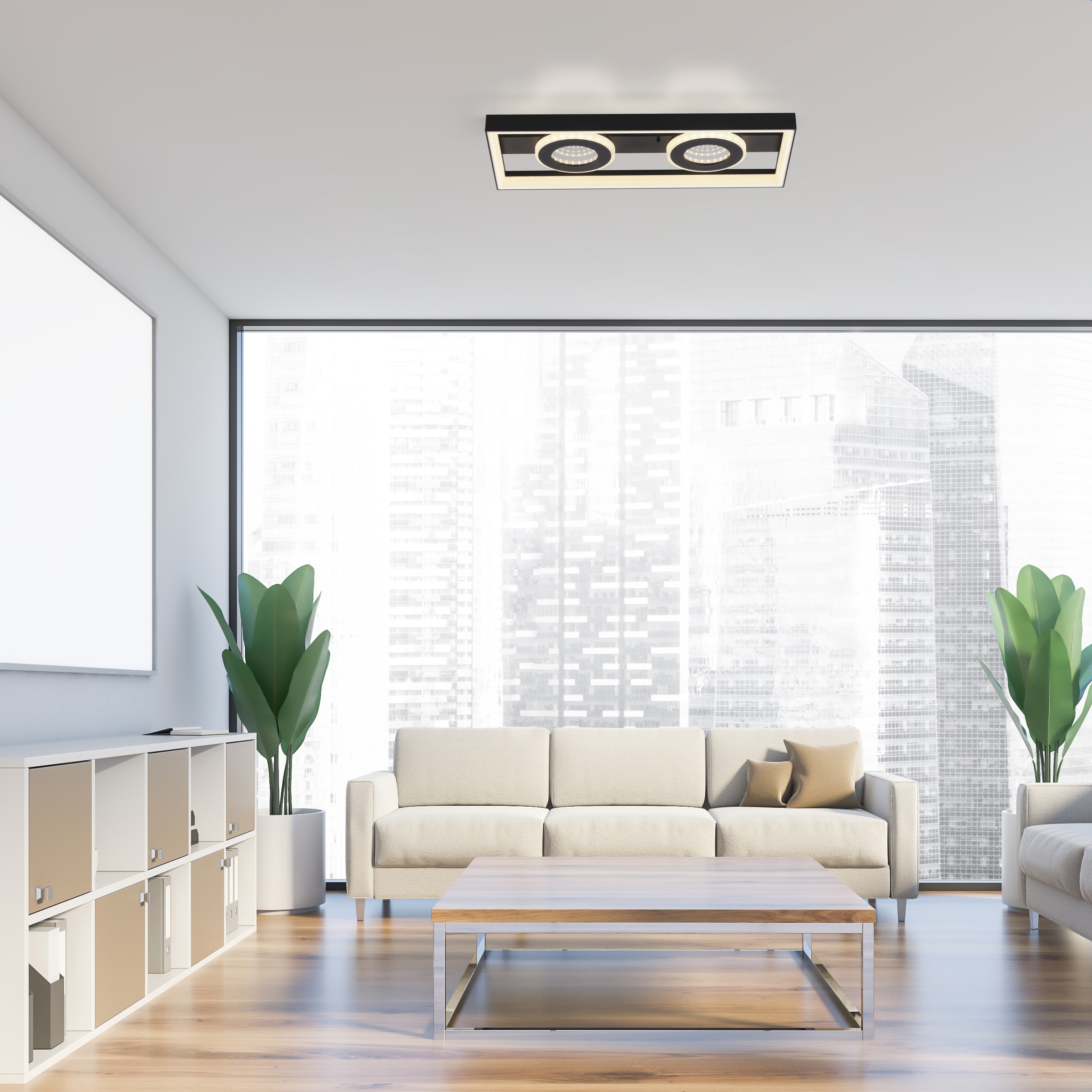 Paul Neuhaus Deckenleuchte »TRAFORO«, 1 flammig, Leuchtmittel LED-Board | LED fest integriert, CCT - über Fernbedienung, dimmbar über Fernbedienung, Memory