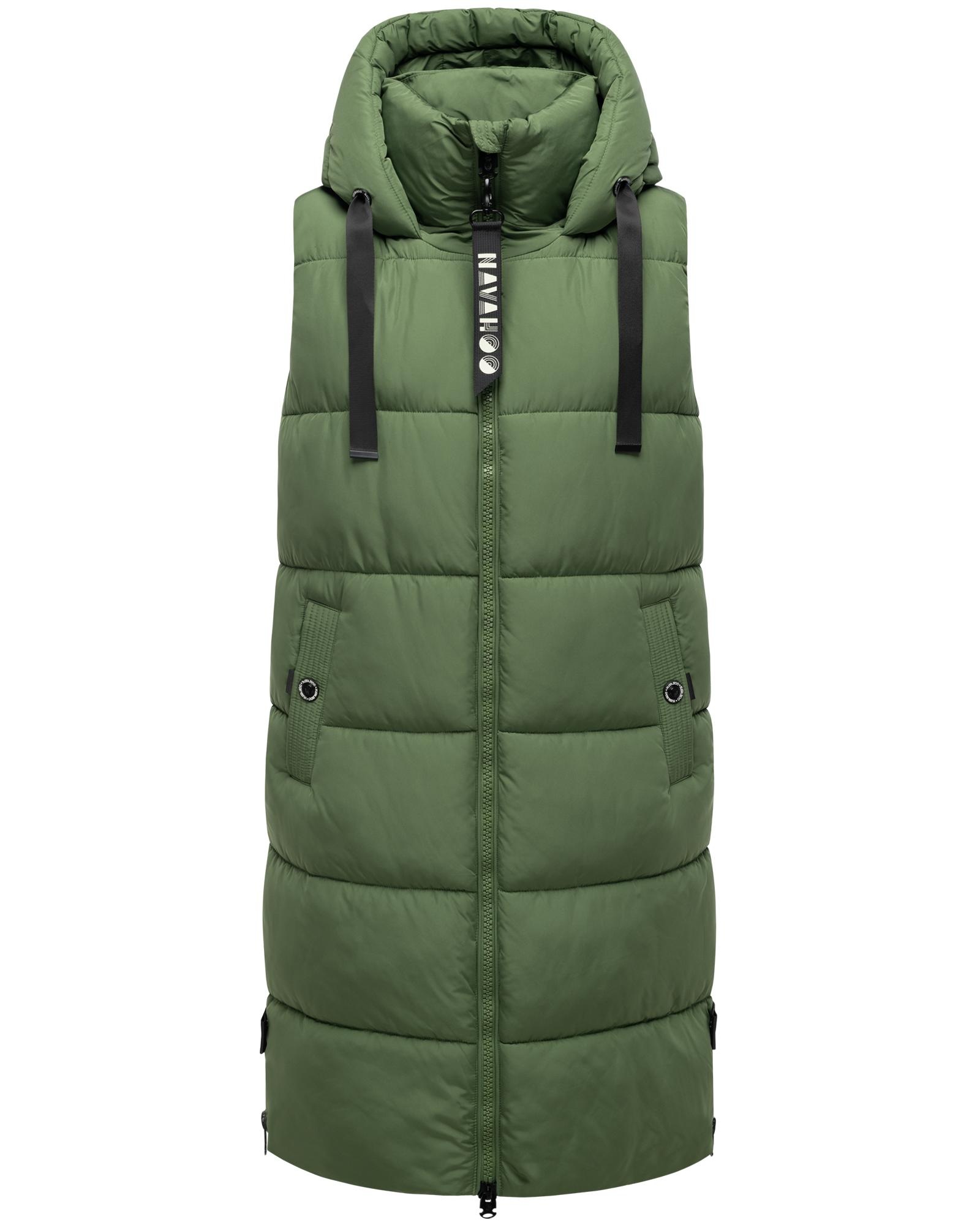 Navahoo Steppweste »Schnuffelchen«, (1 tlg.), warme Damen Outdoor-Weste lang mit Kapuze