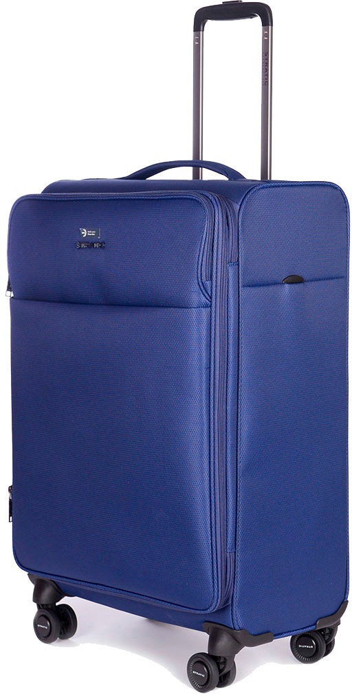 Stratic Weichgepäck-Trolley »Stratic Light + M, dark blue«, 4 Rollen, Reisekoffer Reisegepäck Aufgabegepäck TSA-Zahlenschloss
