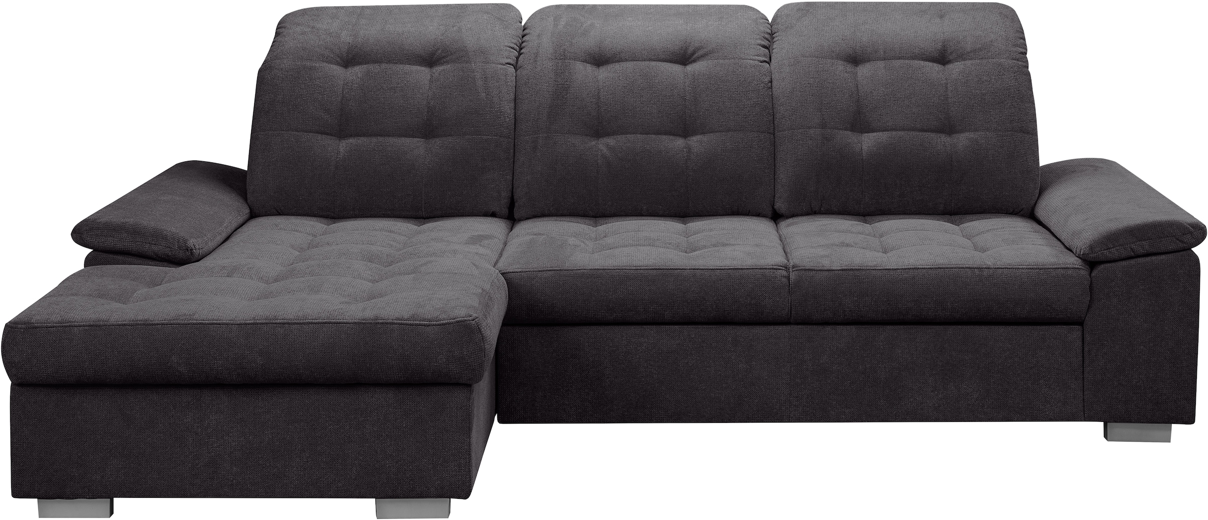 WERK2 Ecksofa Carmen, Sofa, Eckcouch mit Schlaffunktion, Bettkasten und Sitztiefenverstellung