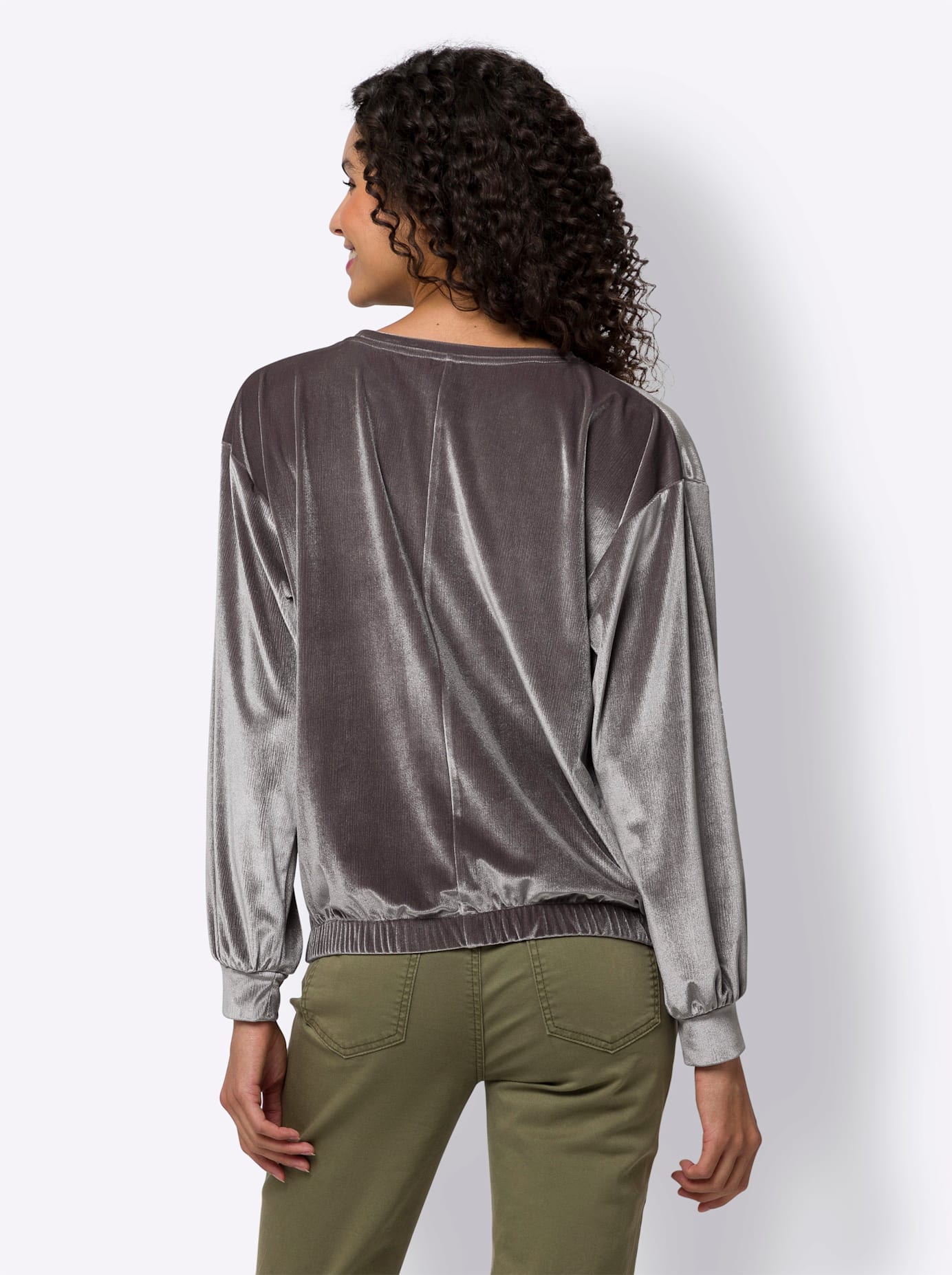 heine Langarmshirt »Samt-Shirt«, (1 tlg.)