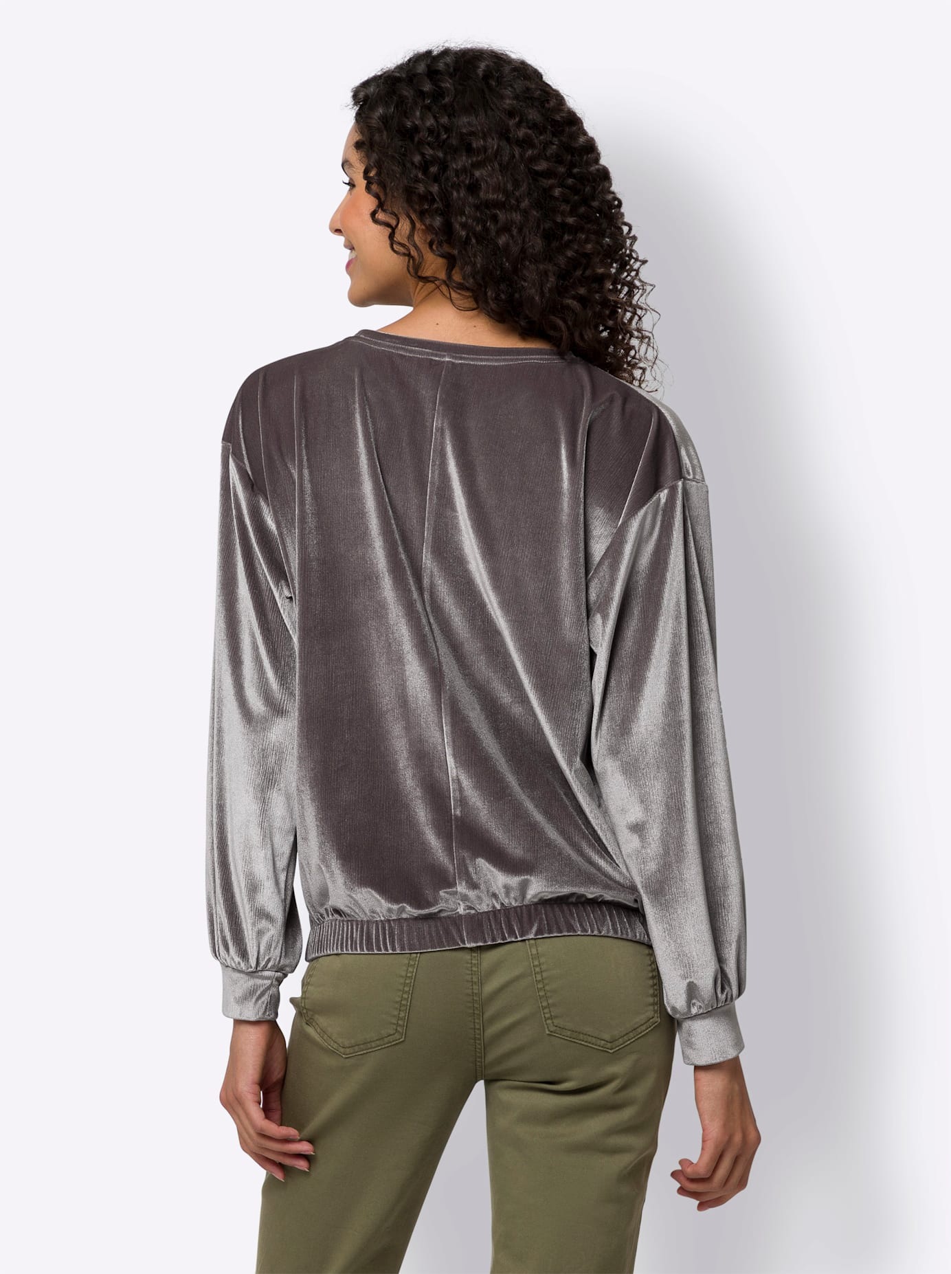 Thumbnail - heine Langarmshirt "Samt-Shirt" 1 Stk.