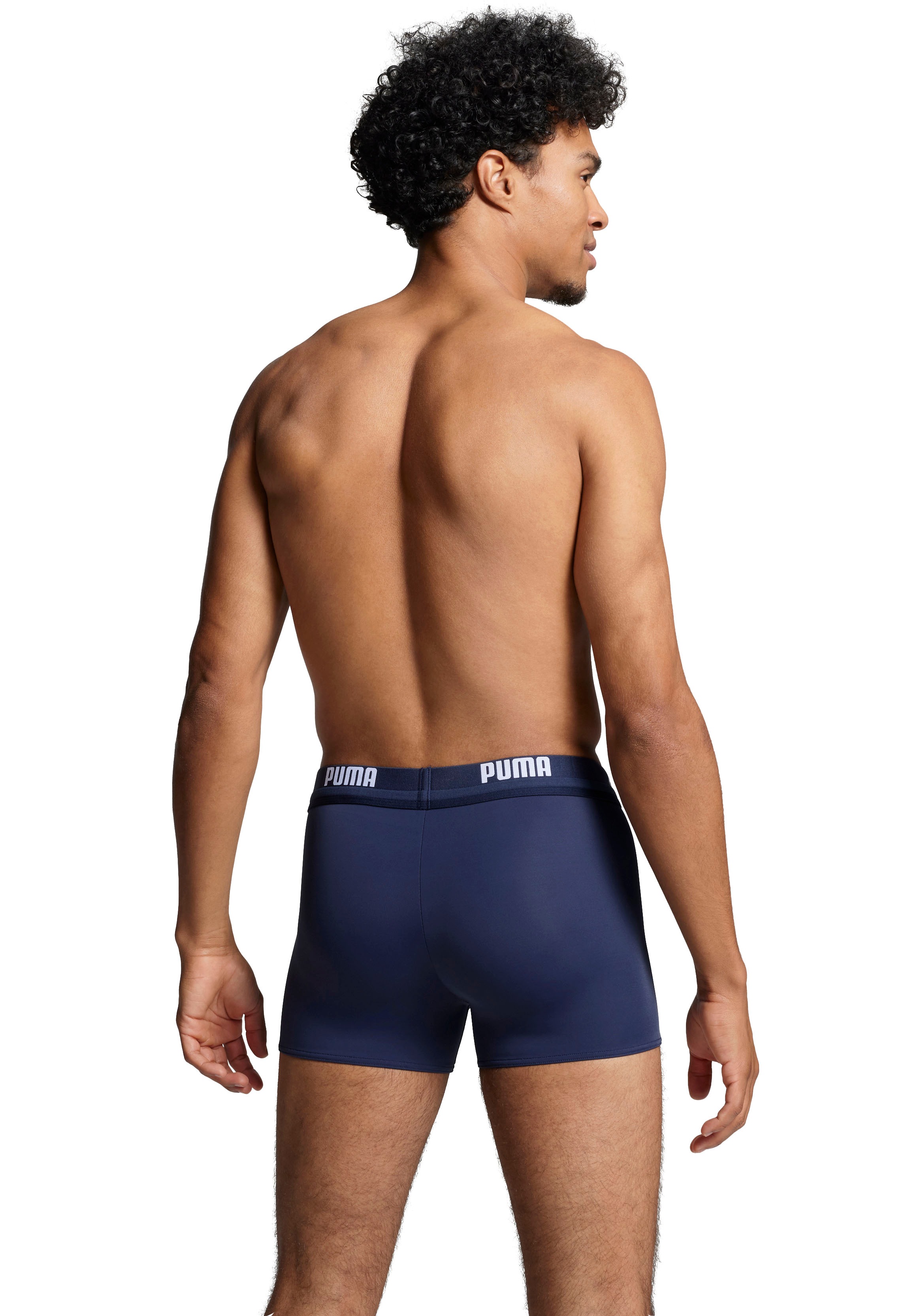 Thumbnail - PUMA Badehose "PUMA SWIM MEN LOGO TRUNKS" elastischer Logobund mit integriertem Kordelzug