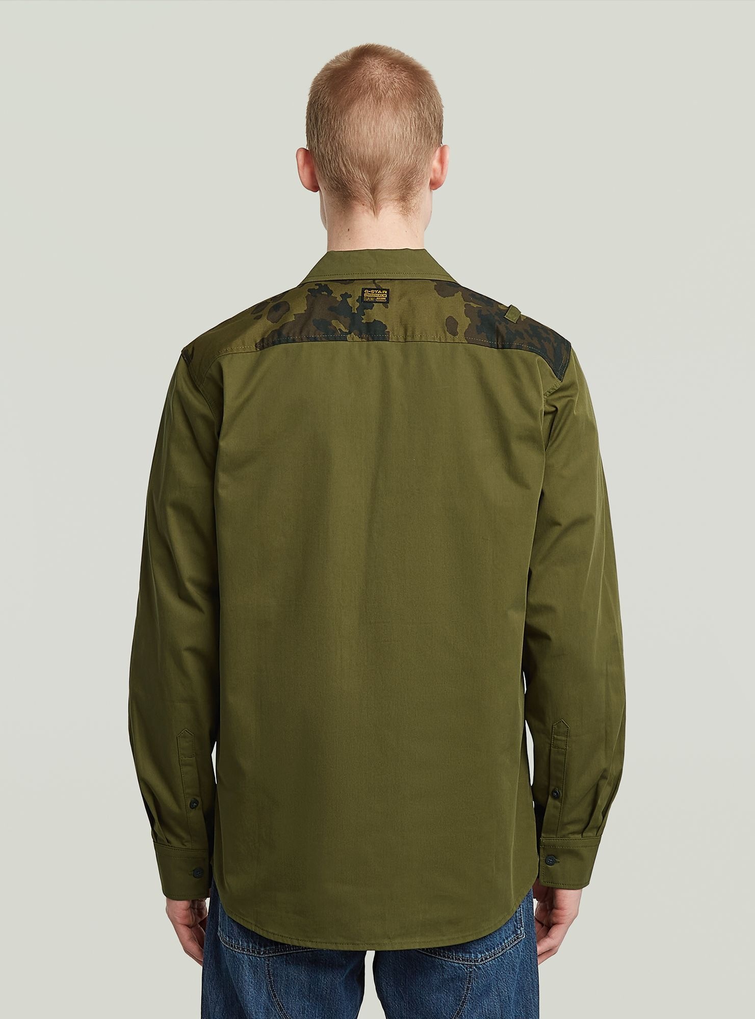 G-STAR Langarmshirt "Cargo Pocket Service Regular Shirt" günstig online kaufen
