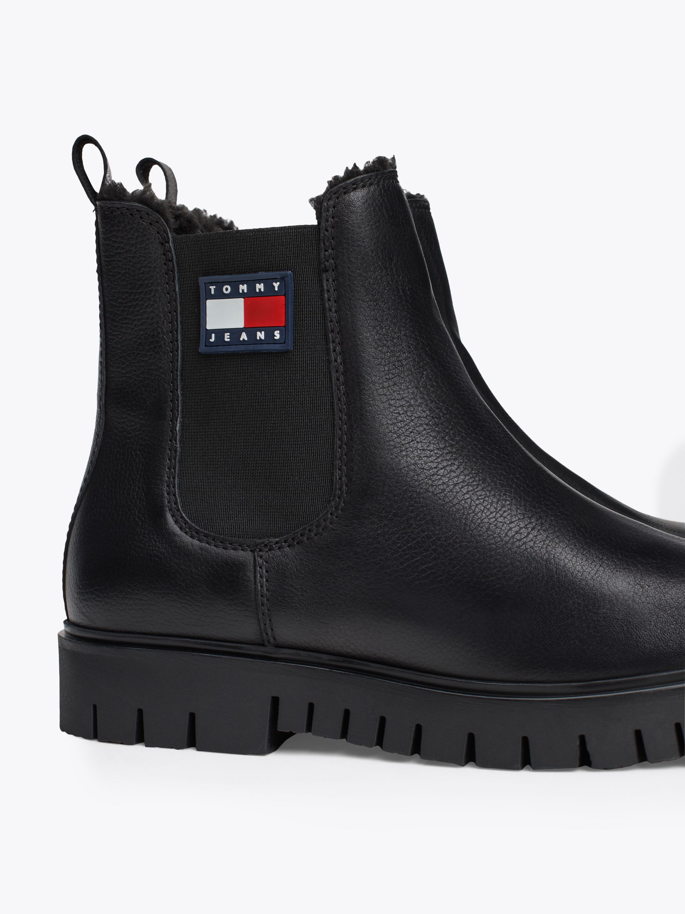 Tommy Jeans Winterboots »TJW CHELSEA BOOT WL«, Blockabsatz, Plateau, Chelseaboots, Schlupfschuh mit seitlichem Logo