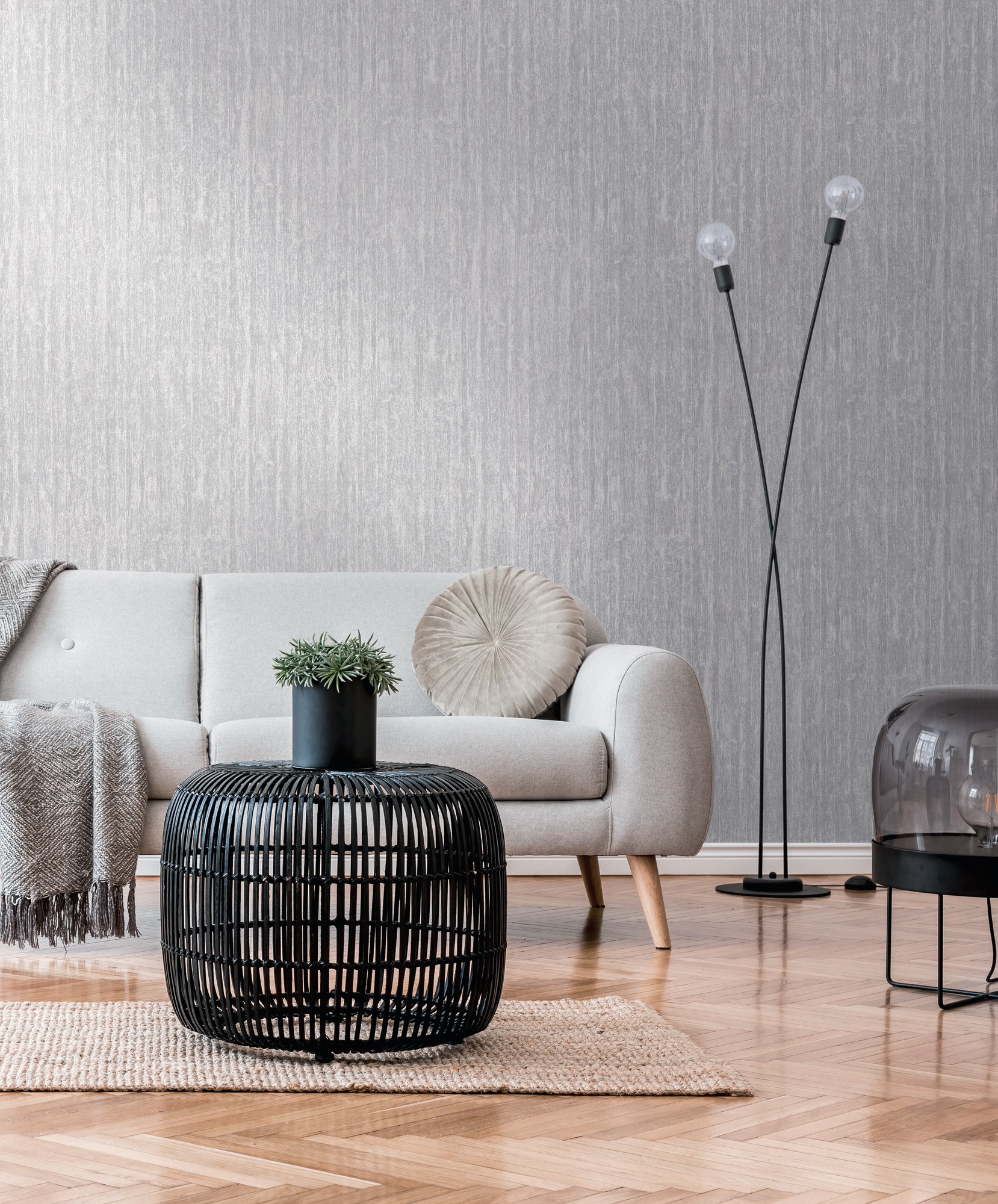 living walls Vliestapete »Smart Surfaces Holz-Optik Tapete Mustertapete Struktur-Optik Natur«, leicht glänzend, Vliestapete Metallic-Effekt für Schlafzimmer Küche Wohnzimmer Holz