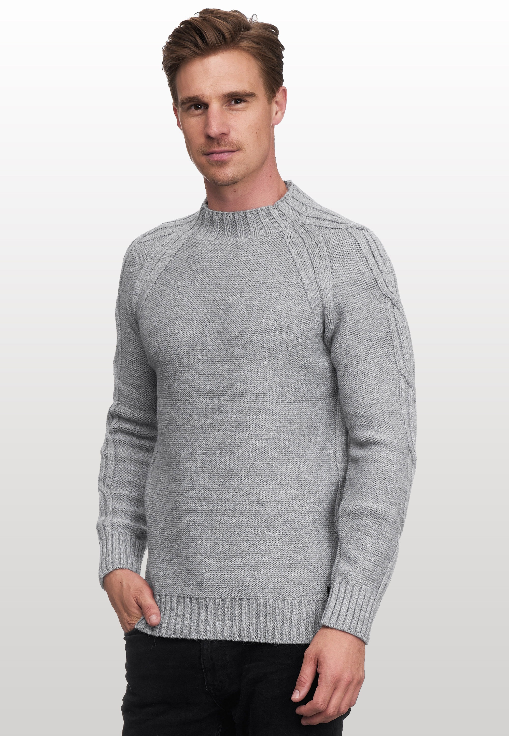 Rusty Neal Strickpullover, mit elegantem Stehkragen