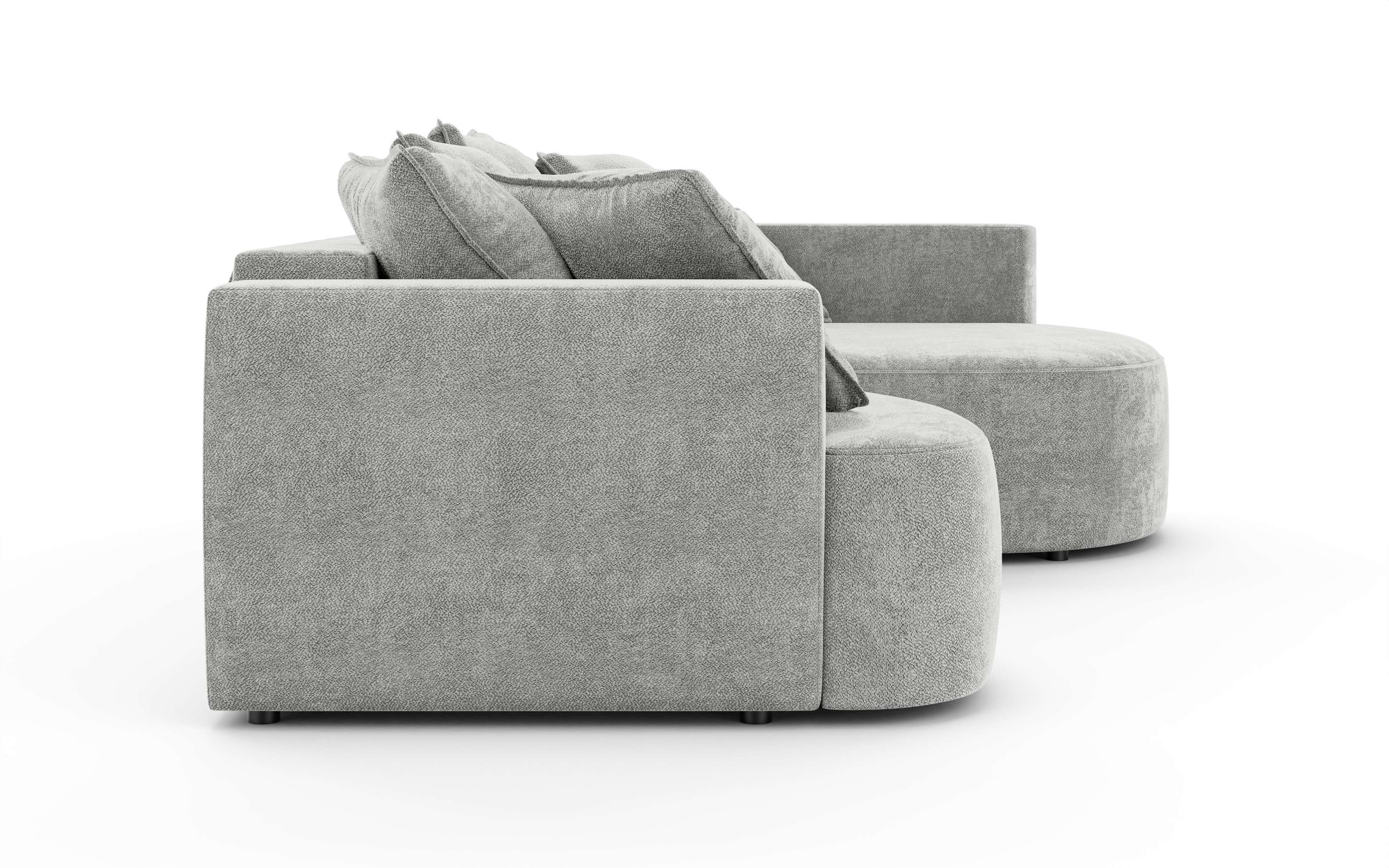INOSIGN Ecksofa »Kahekili, Schlafsofa mit Bettkasten, Maße B/T/H: 255/181/90/ cm«, L-Form mit Wellenunterfederung, 7 Rückenkissen und 2 Zierkissen